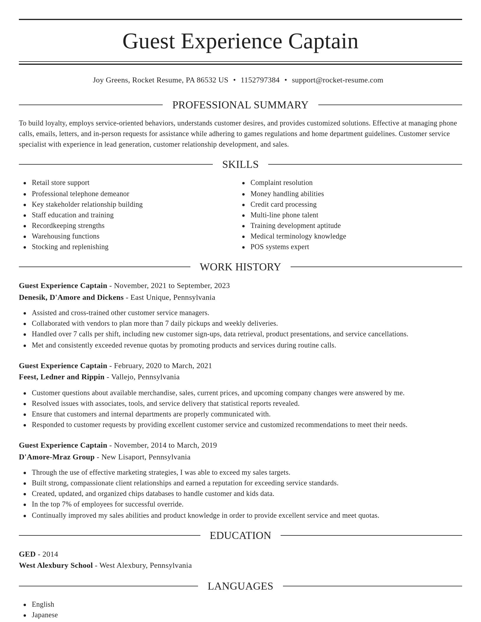Elegant resume template