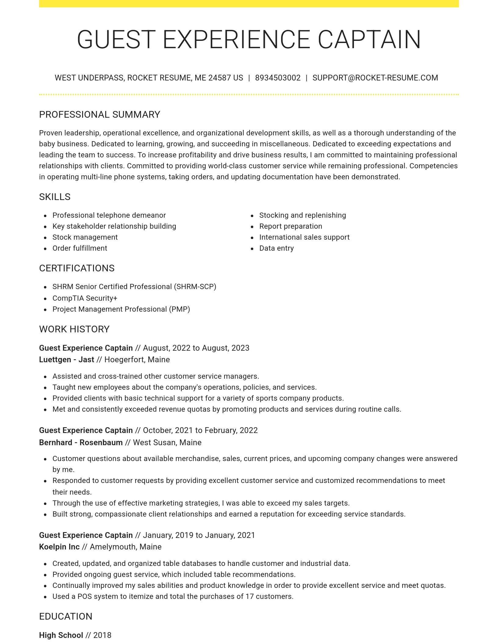 Grand resume template