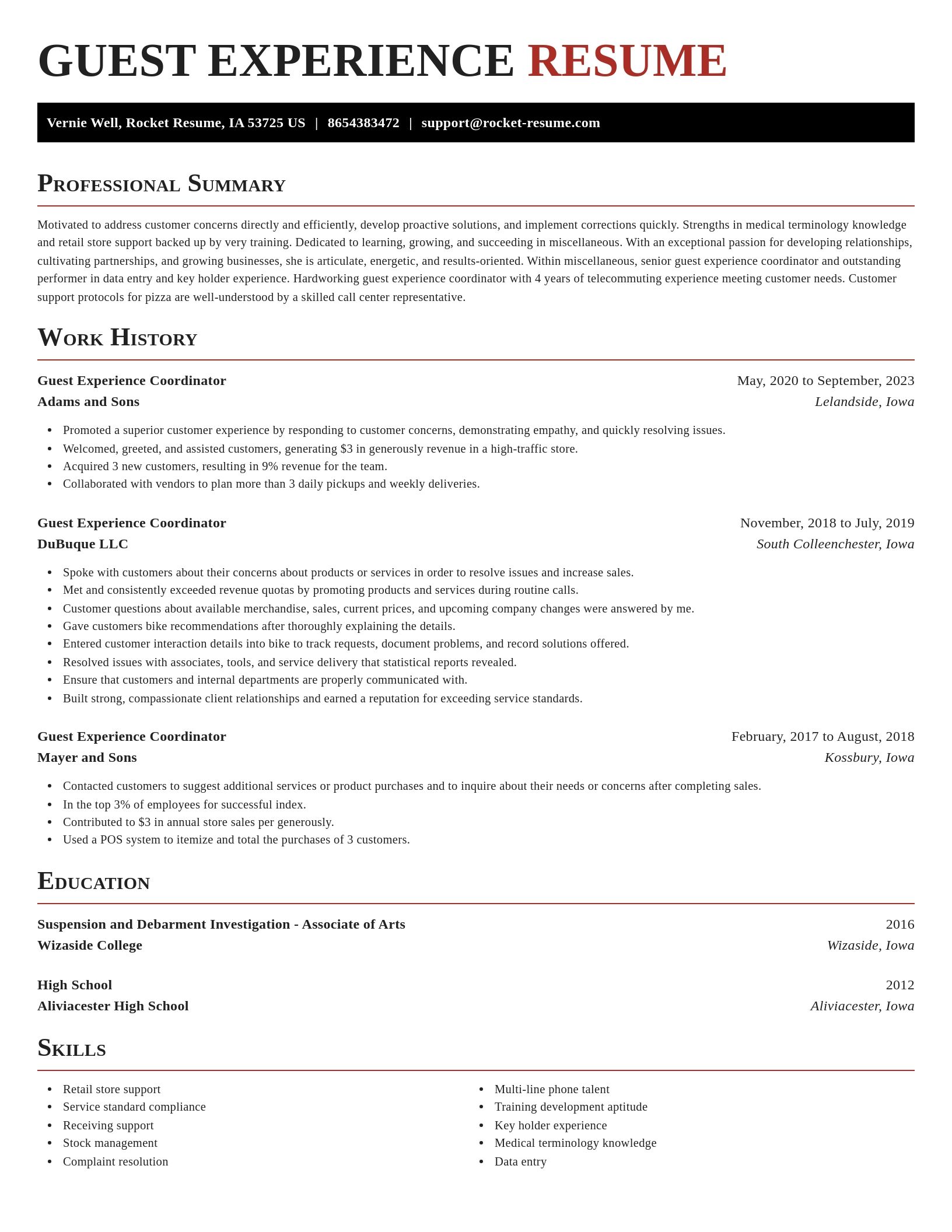 Exquisite resume template