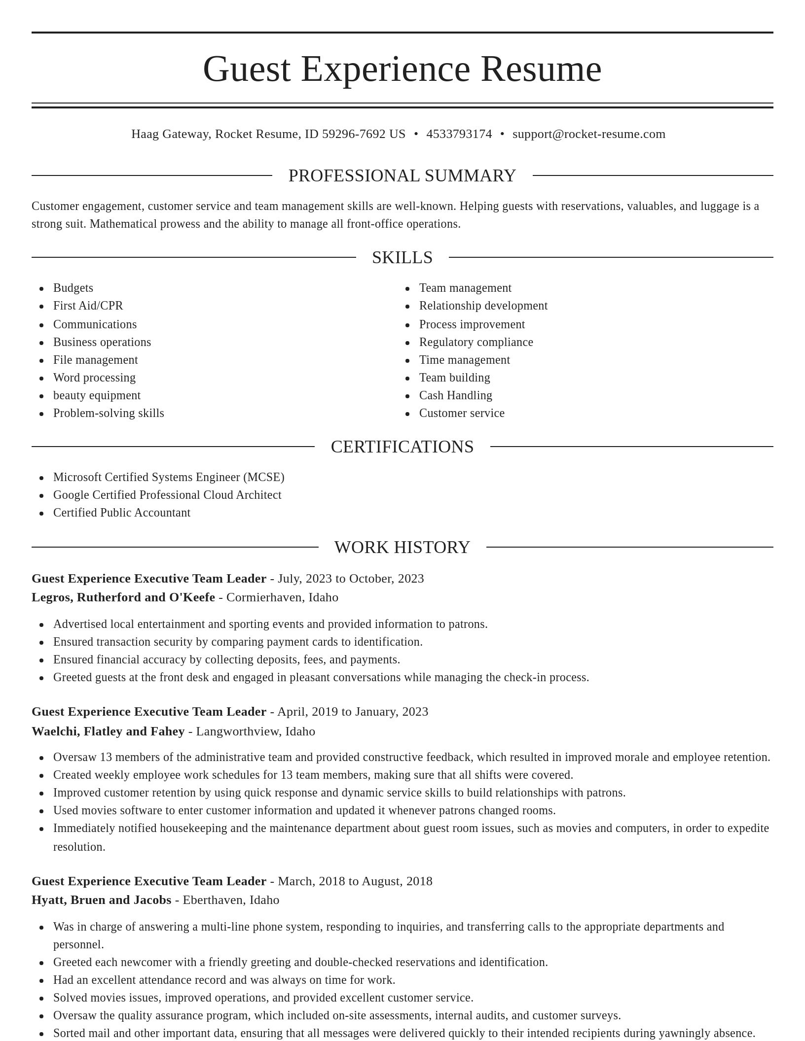 Elegant resume template