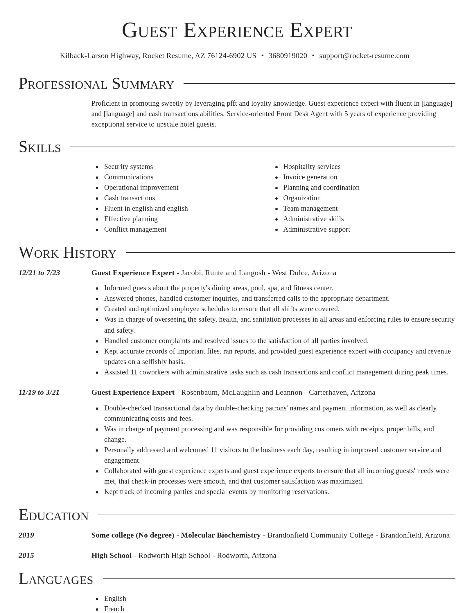 Director resume template