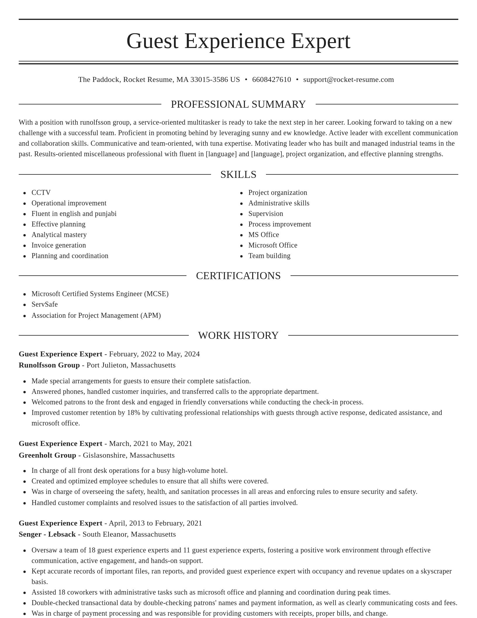 Elegant resume template