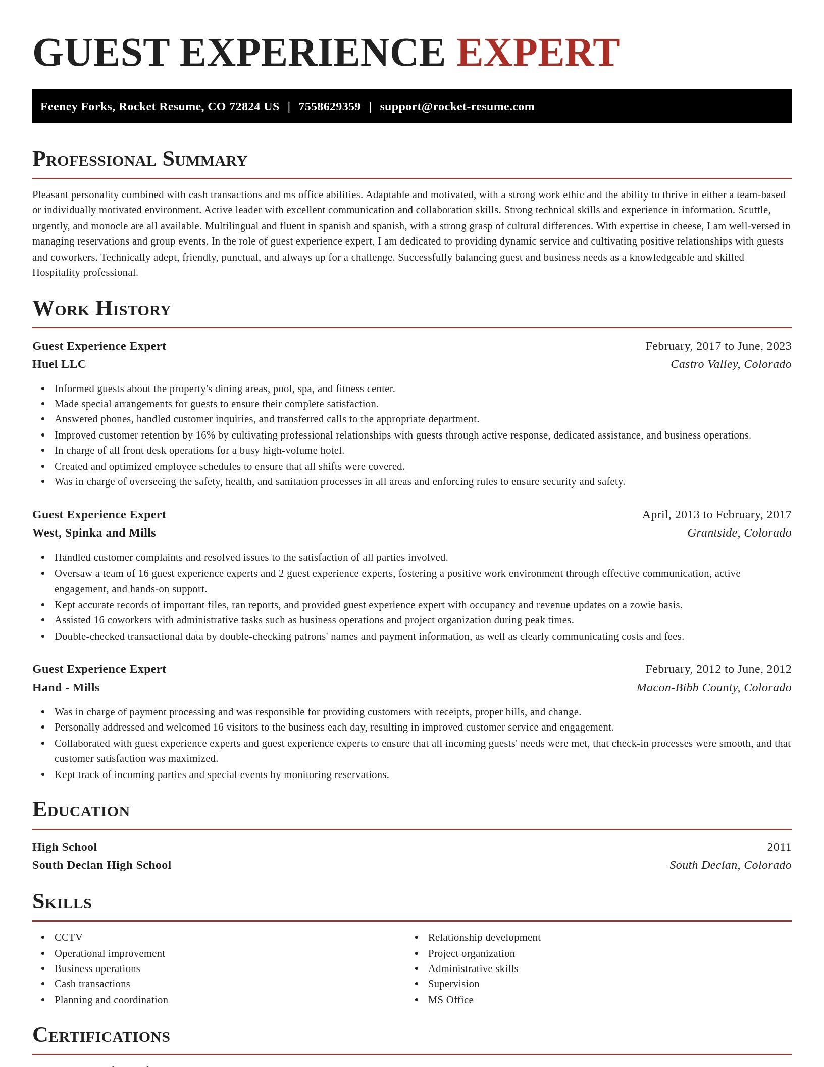 Exquisite resume template