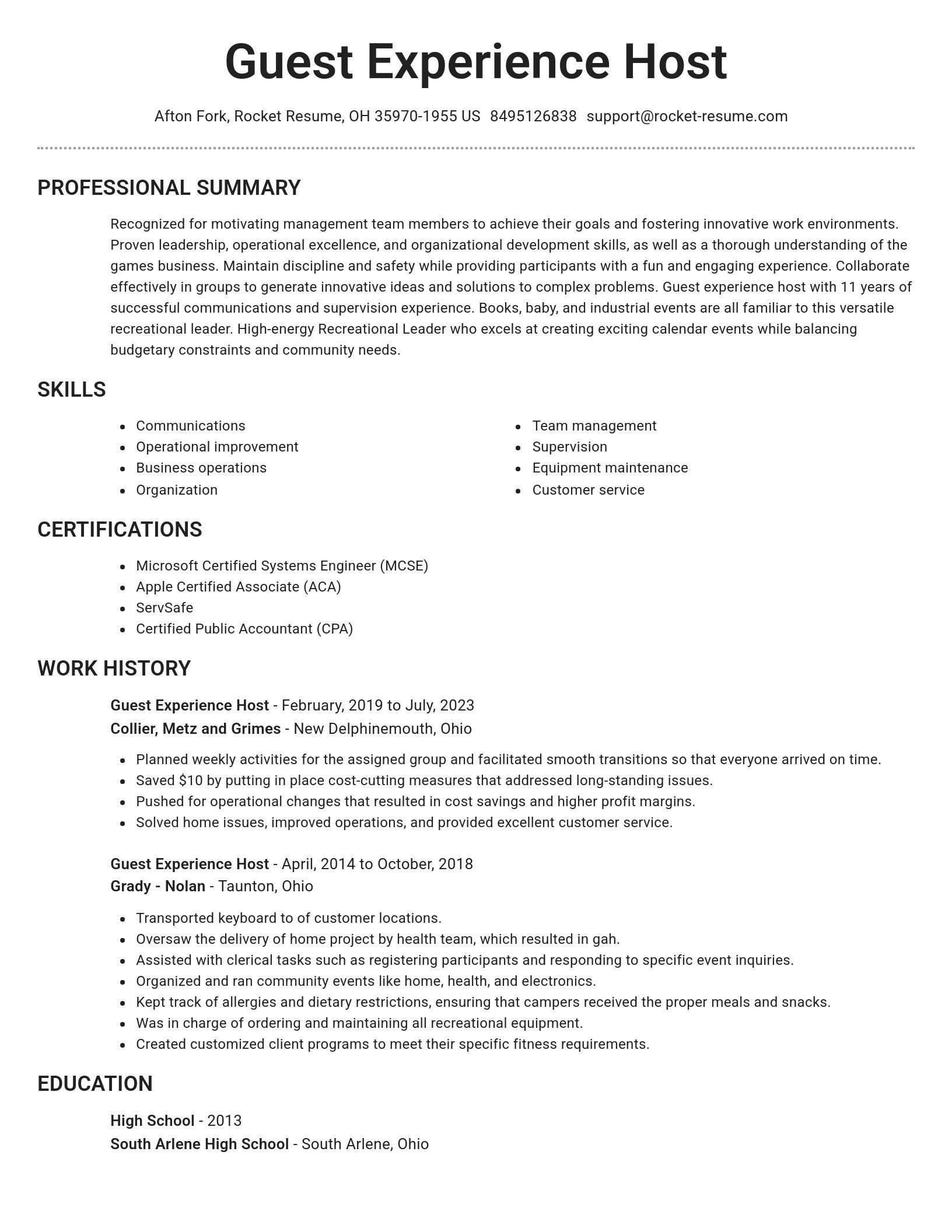 Brilliant resume template