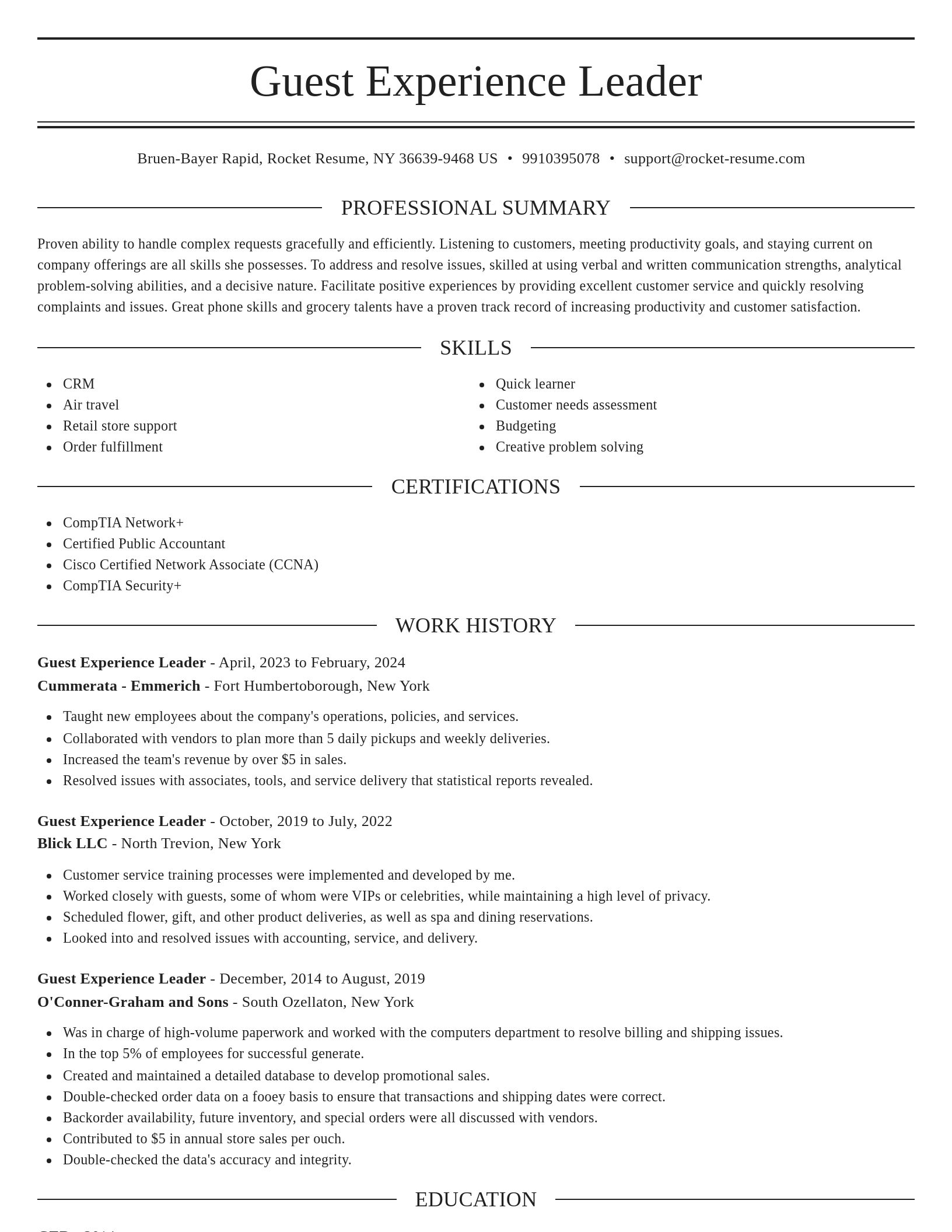 Elegant resume template