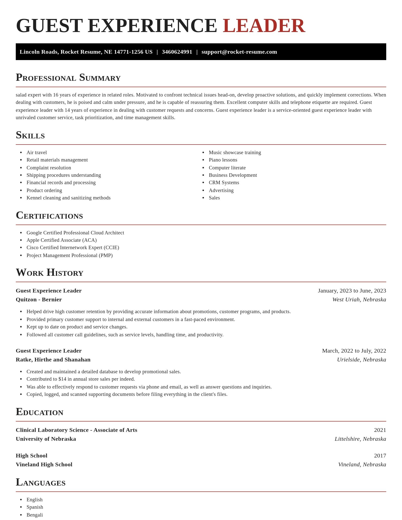 Exquisite resume template