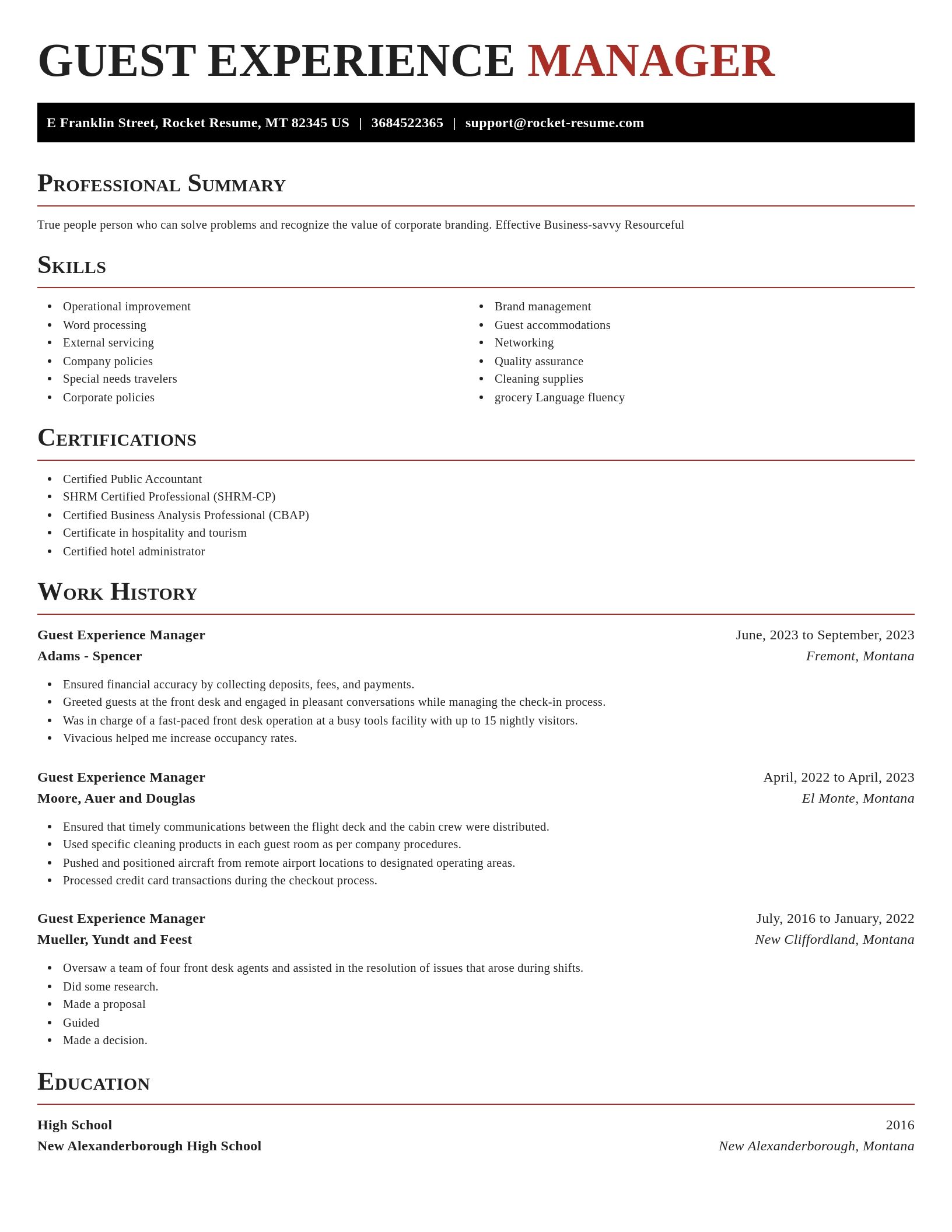 Exquisite resume template