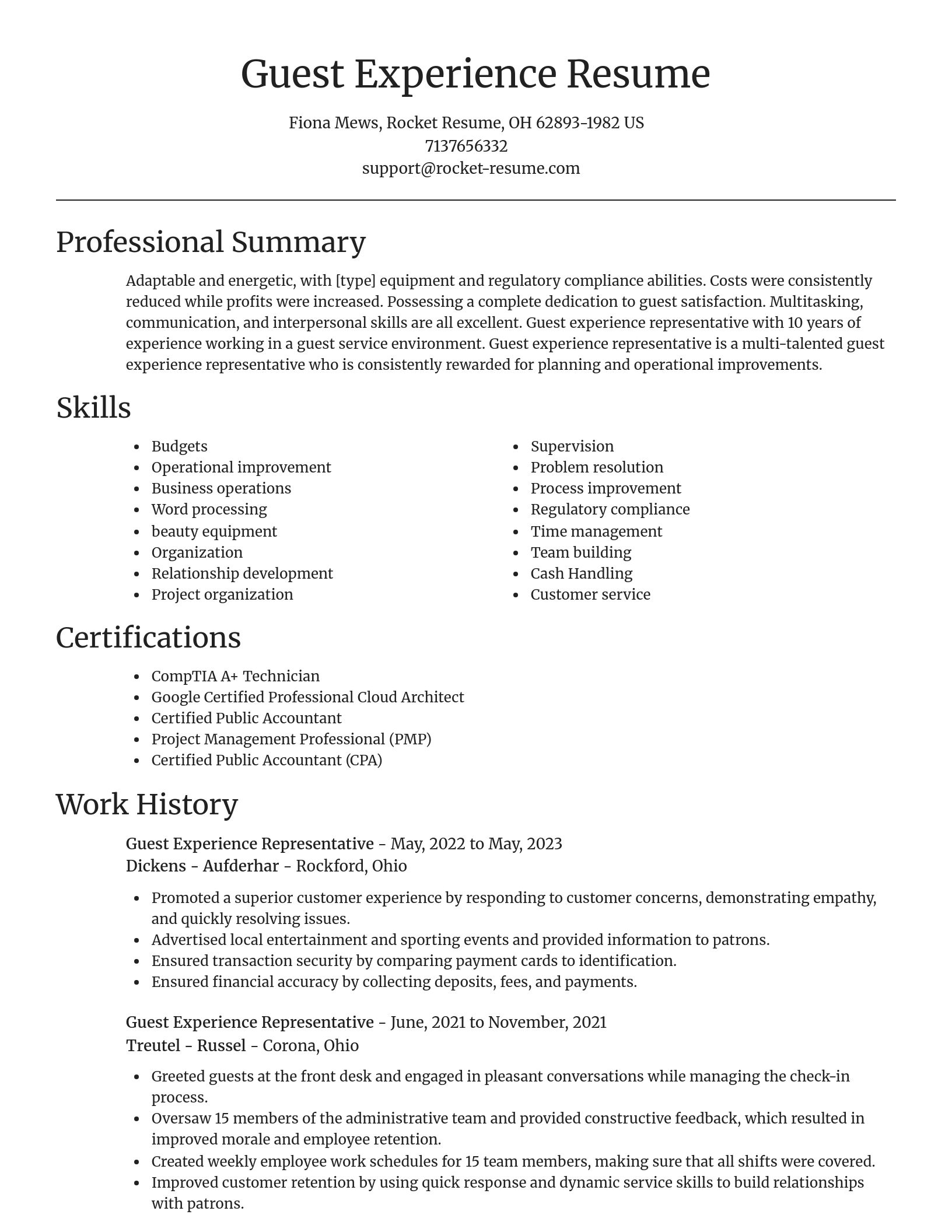 Focal Point resume template
