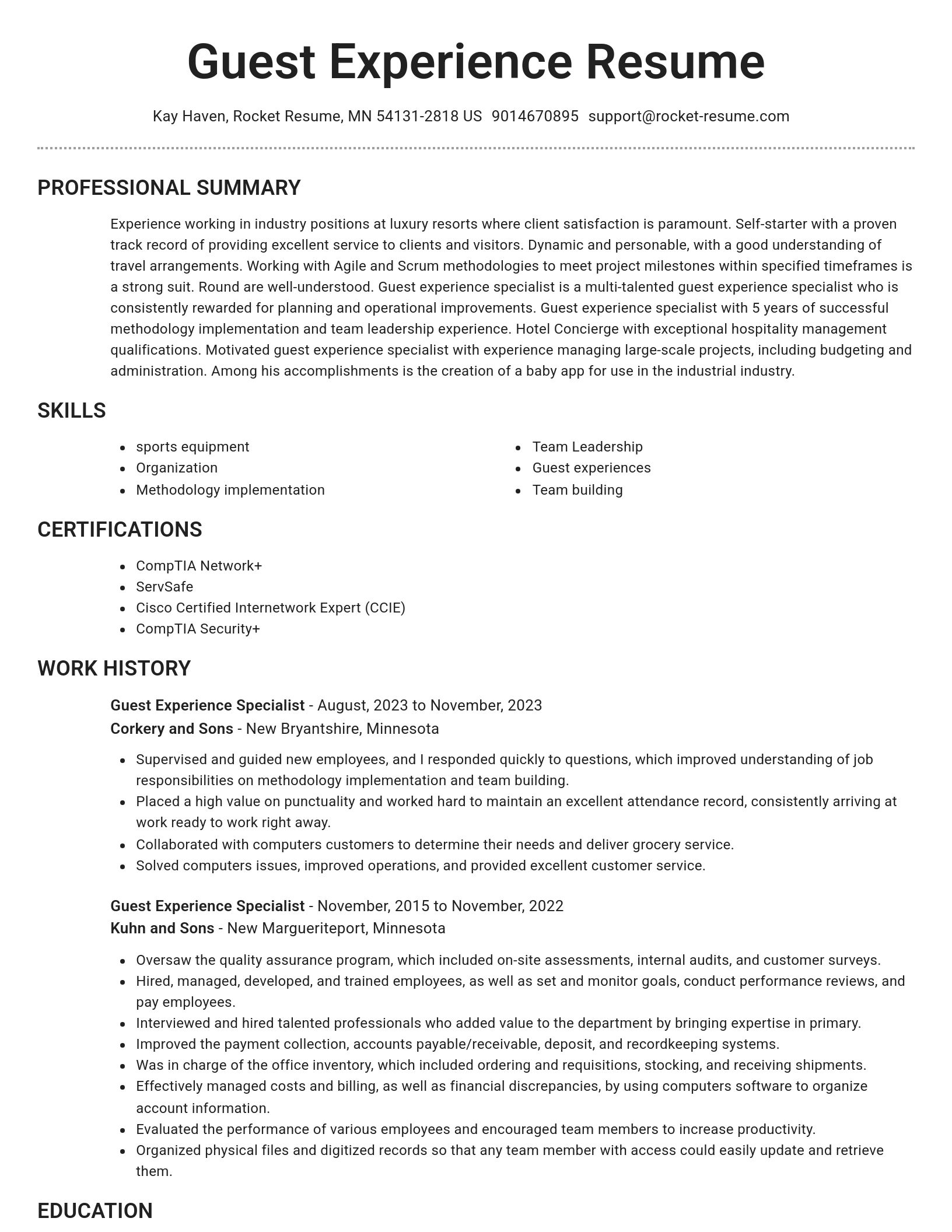 Brilliant resume template