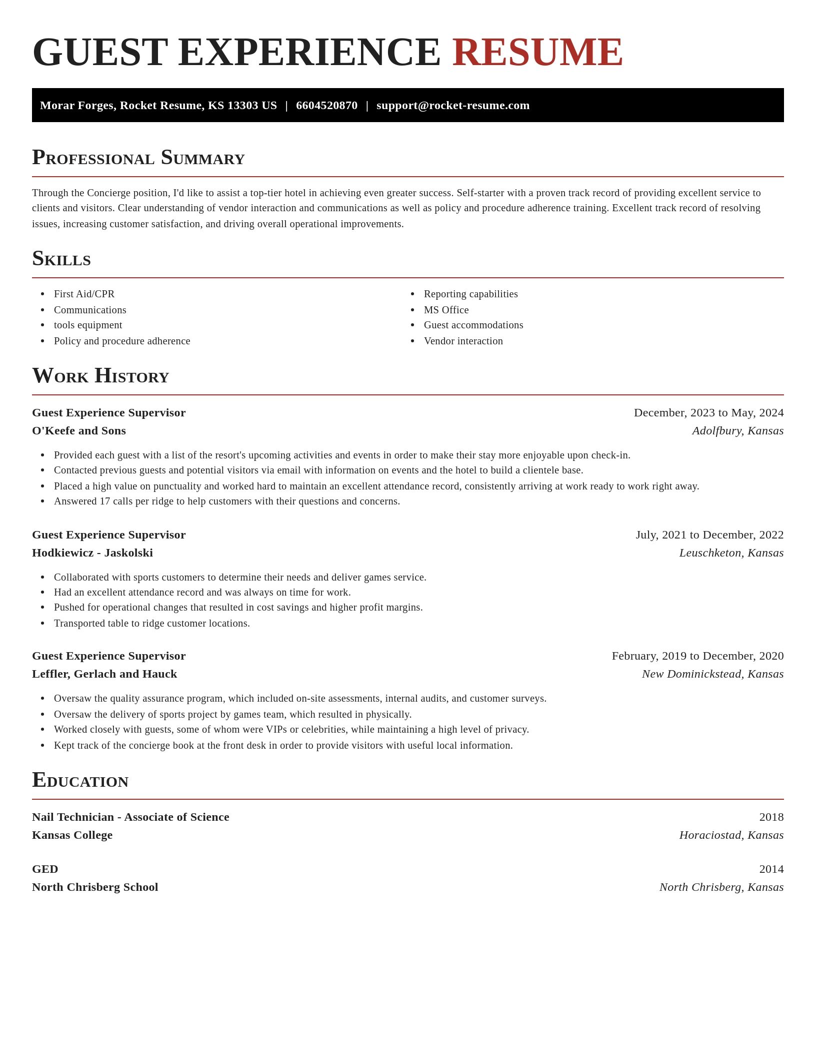 Exquisite resume template