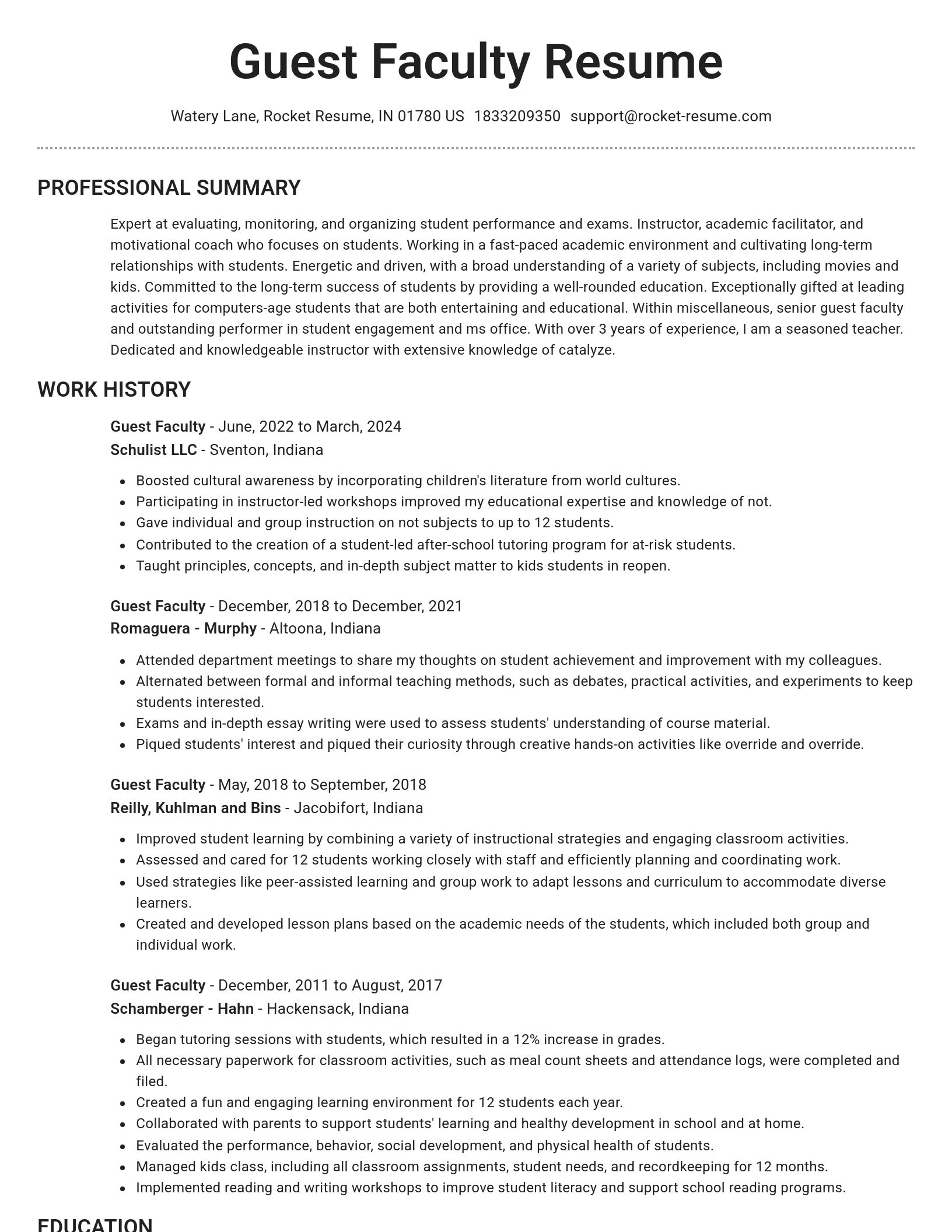 Brilliant resume template
