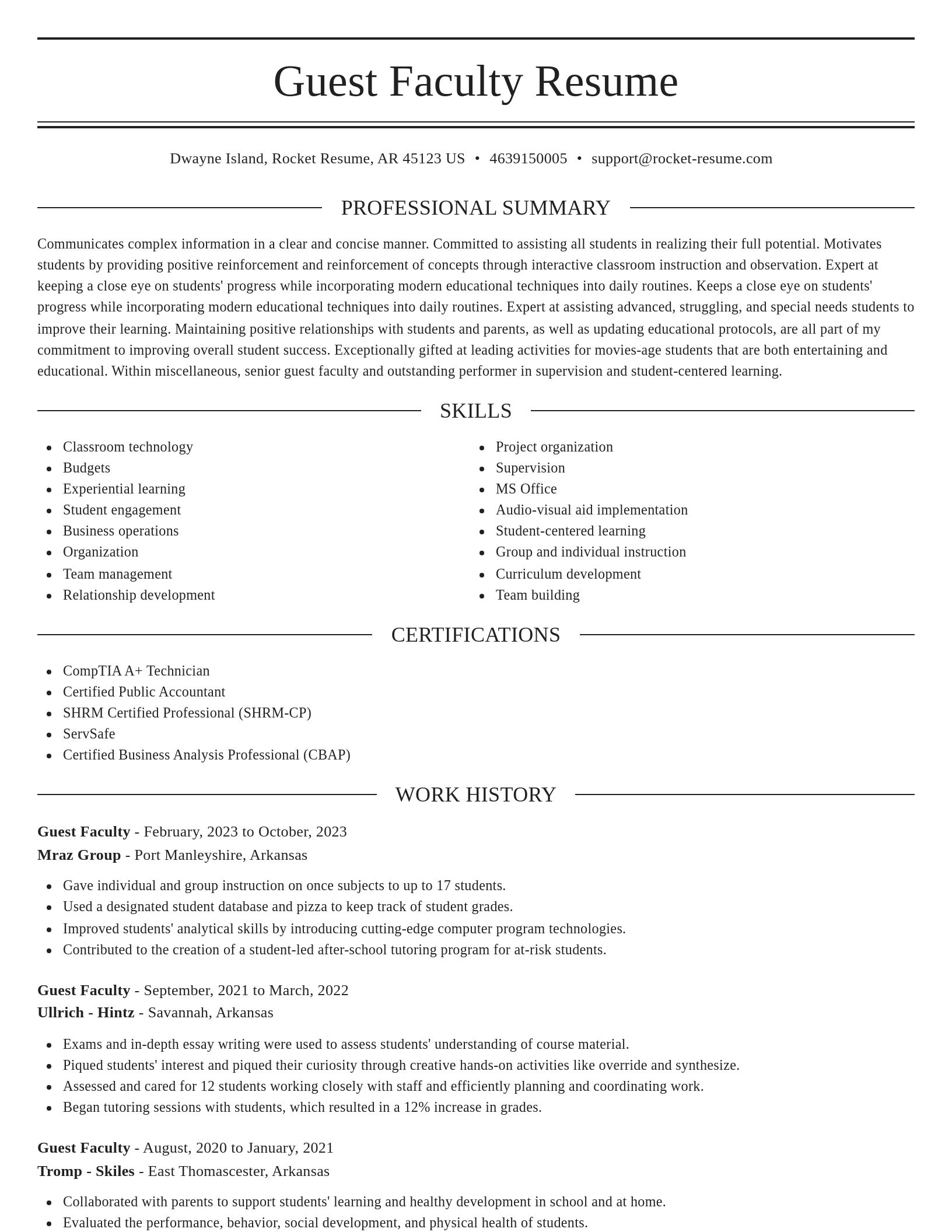 Elegant resume template