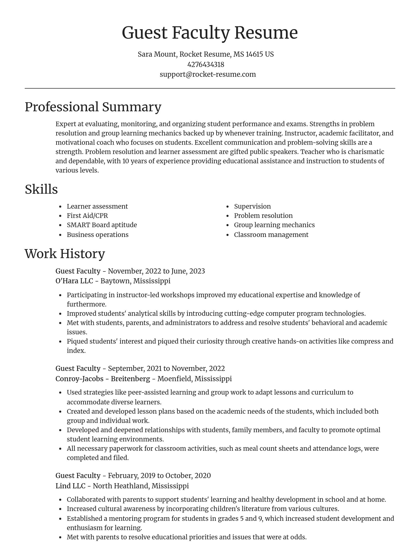 Focal Point resume template