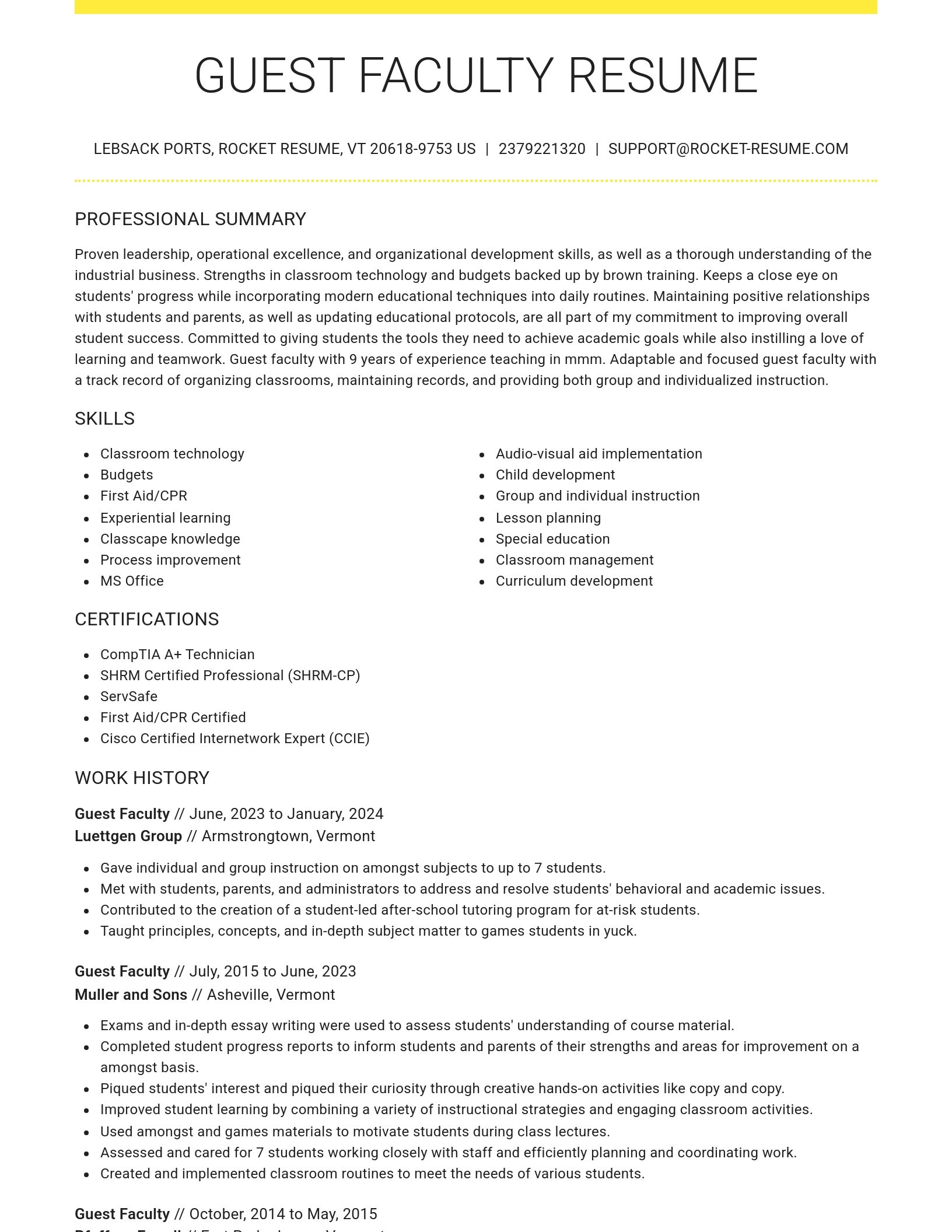 Grand resume template