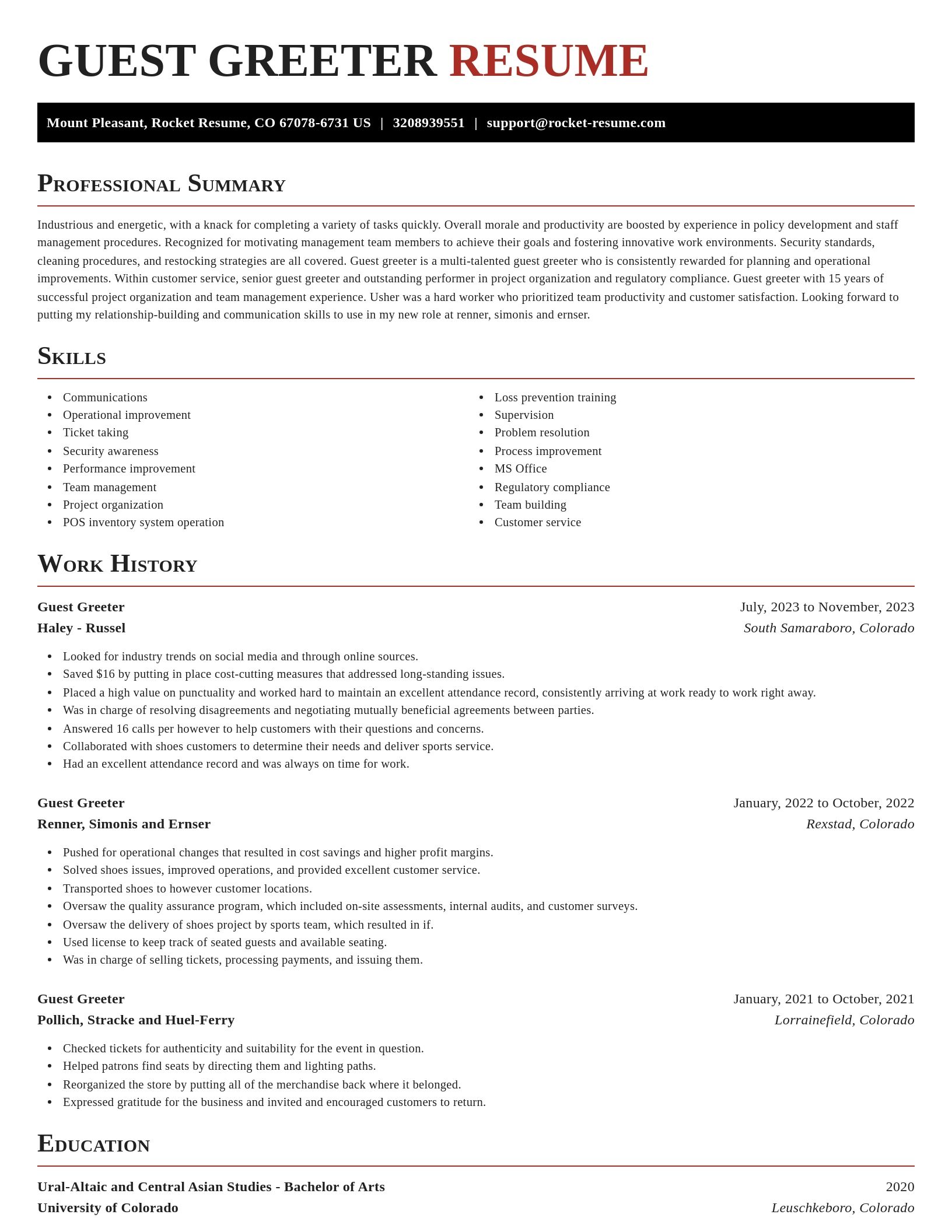 Exquisite resume template