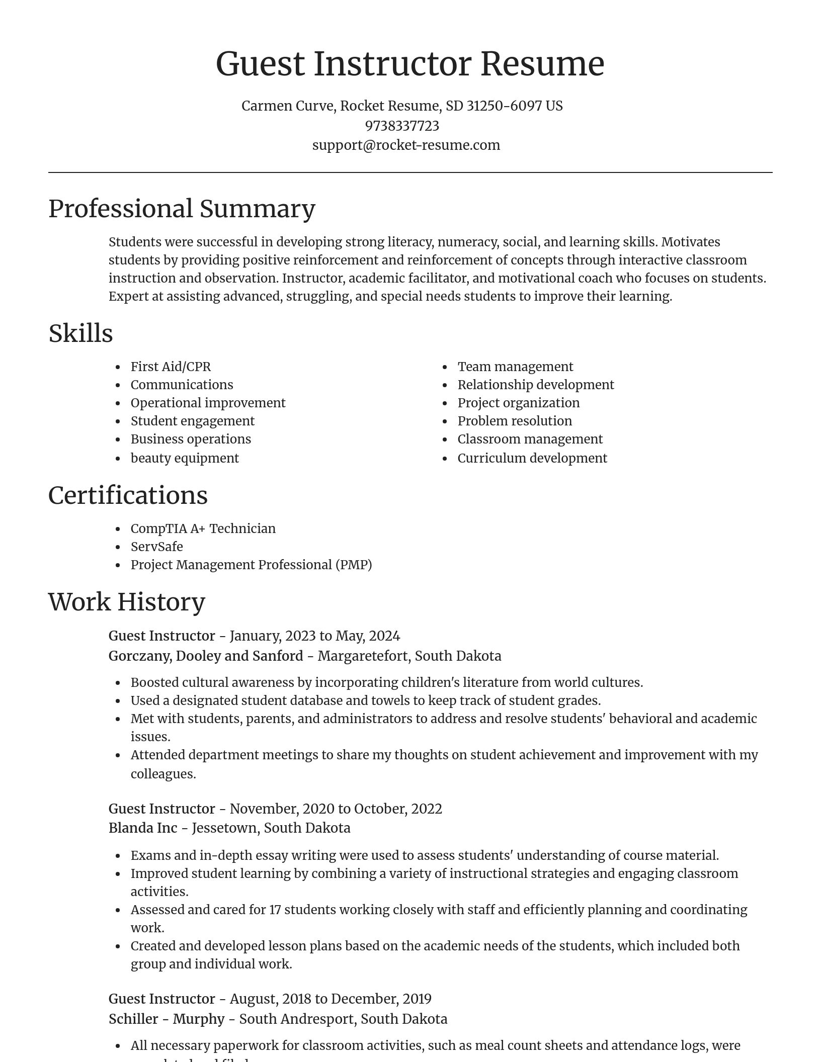 Focal Point resume template