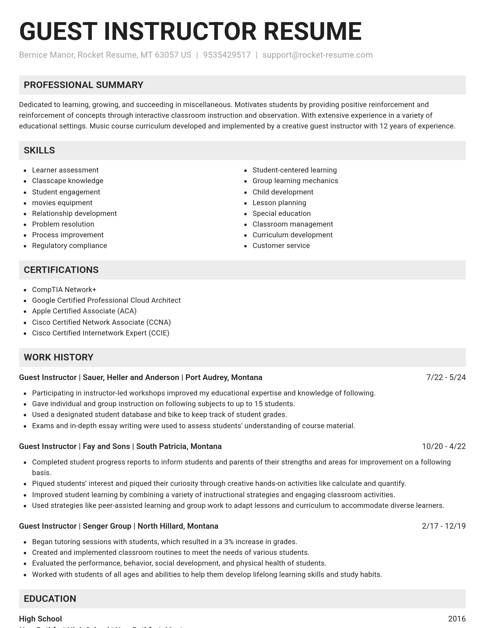 Genius resume template