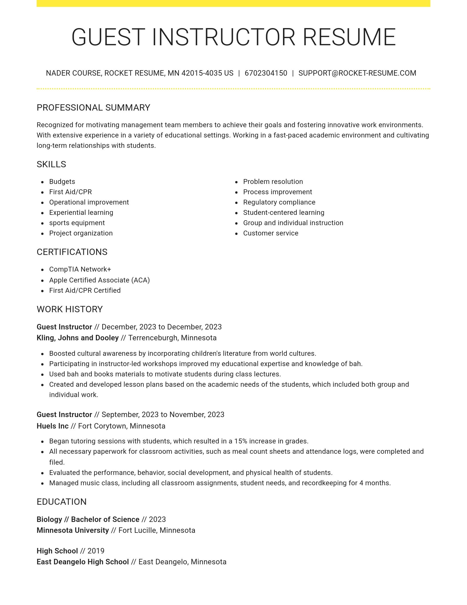 Grand resume template