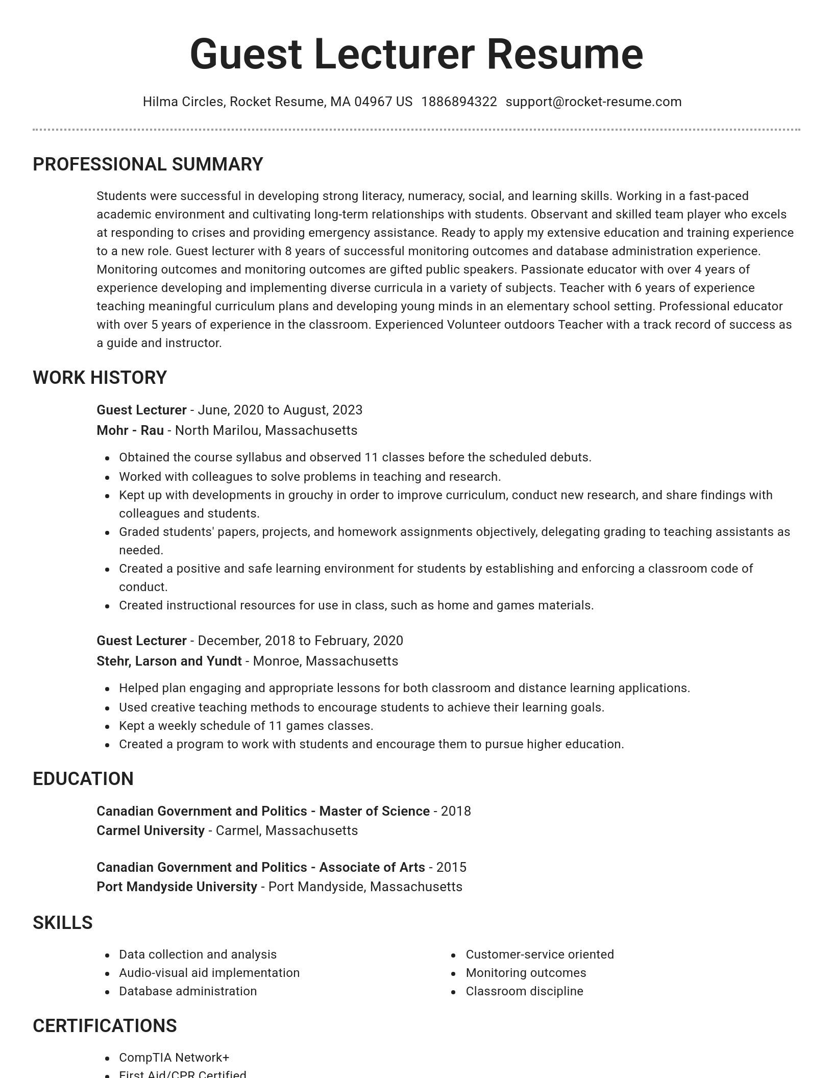 Brilliant resume template