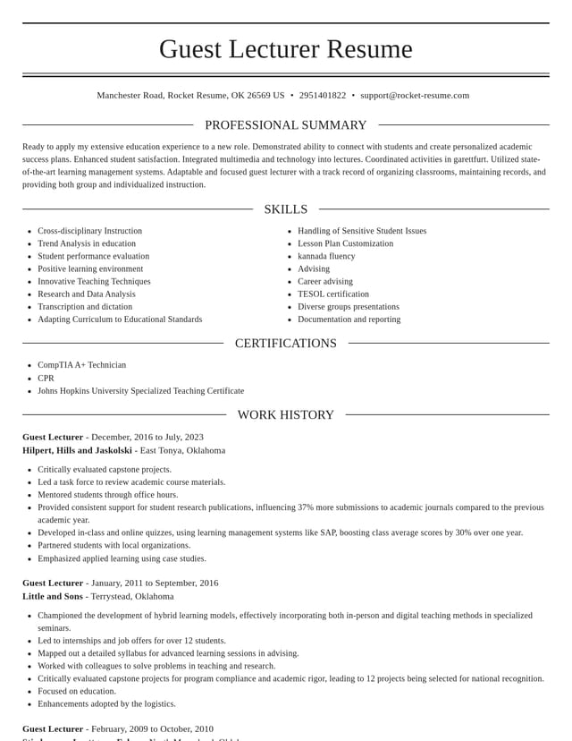 Elegant resume template