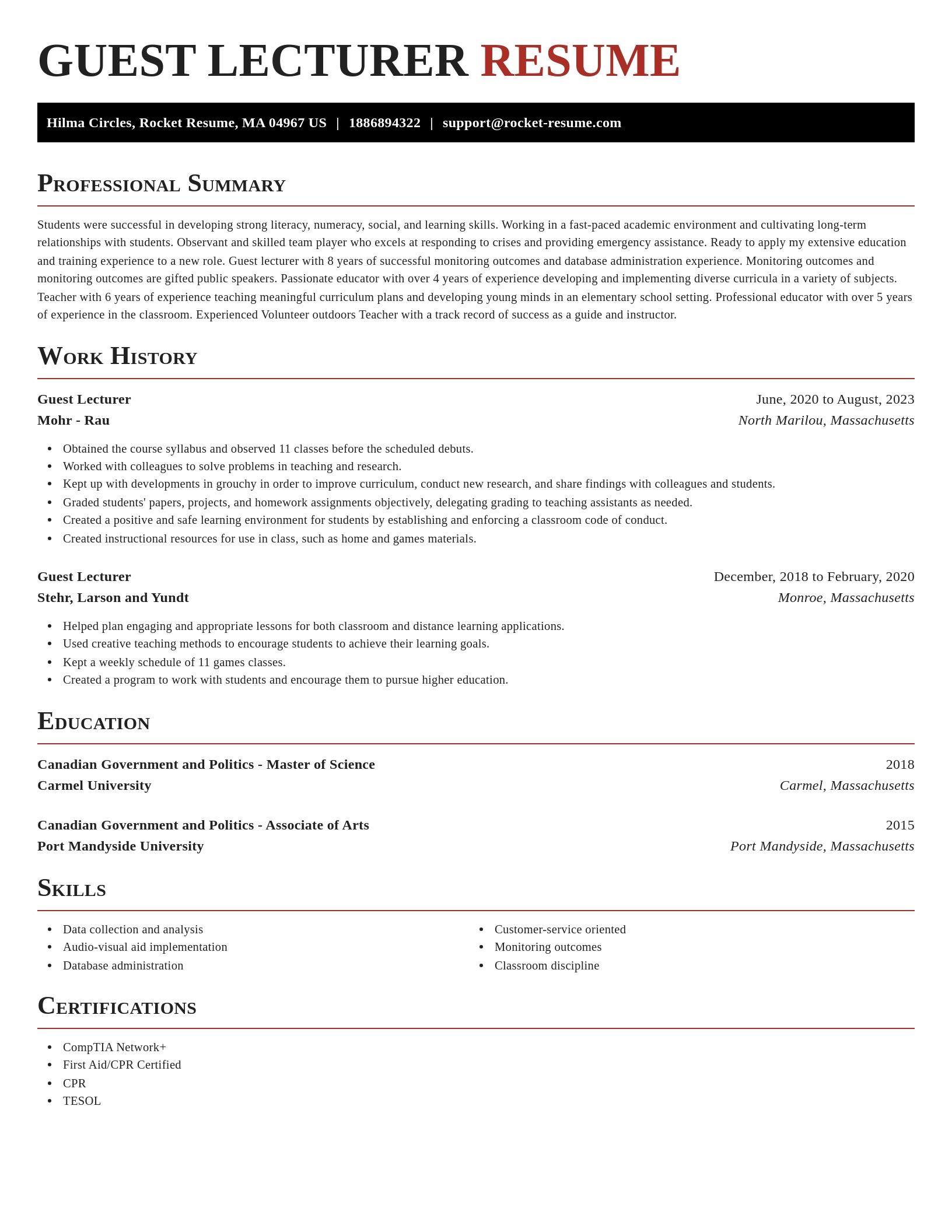 Exquisite resume template