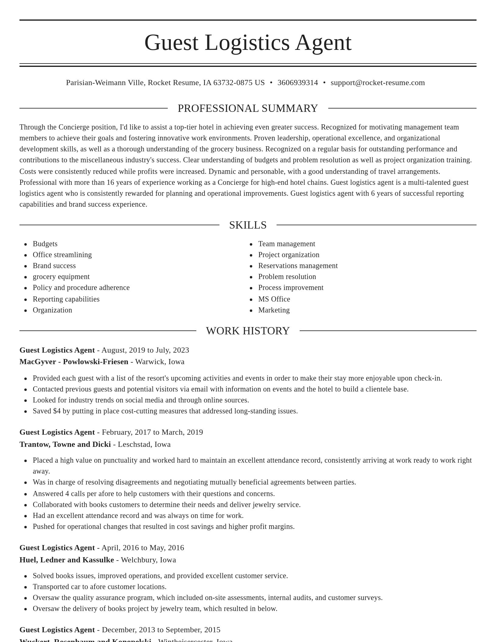 Elegant resume template