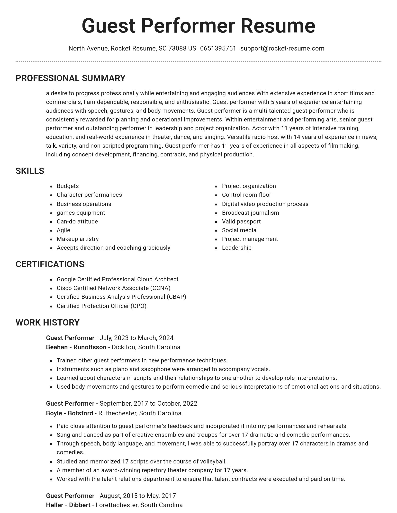 Brilliant resume template