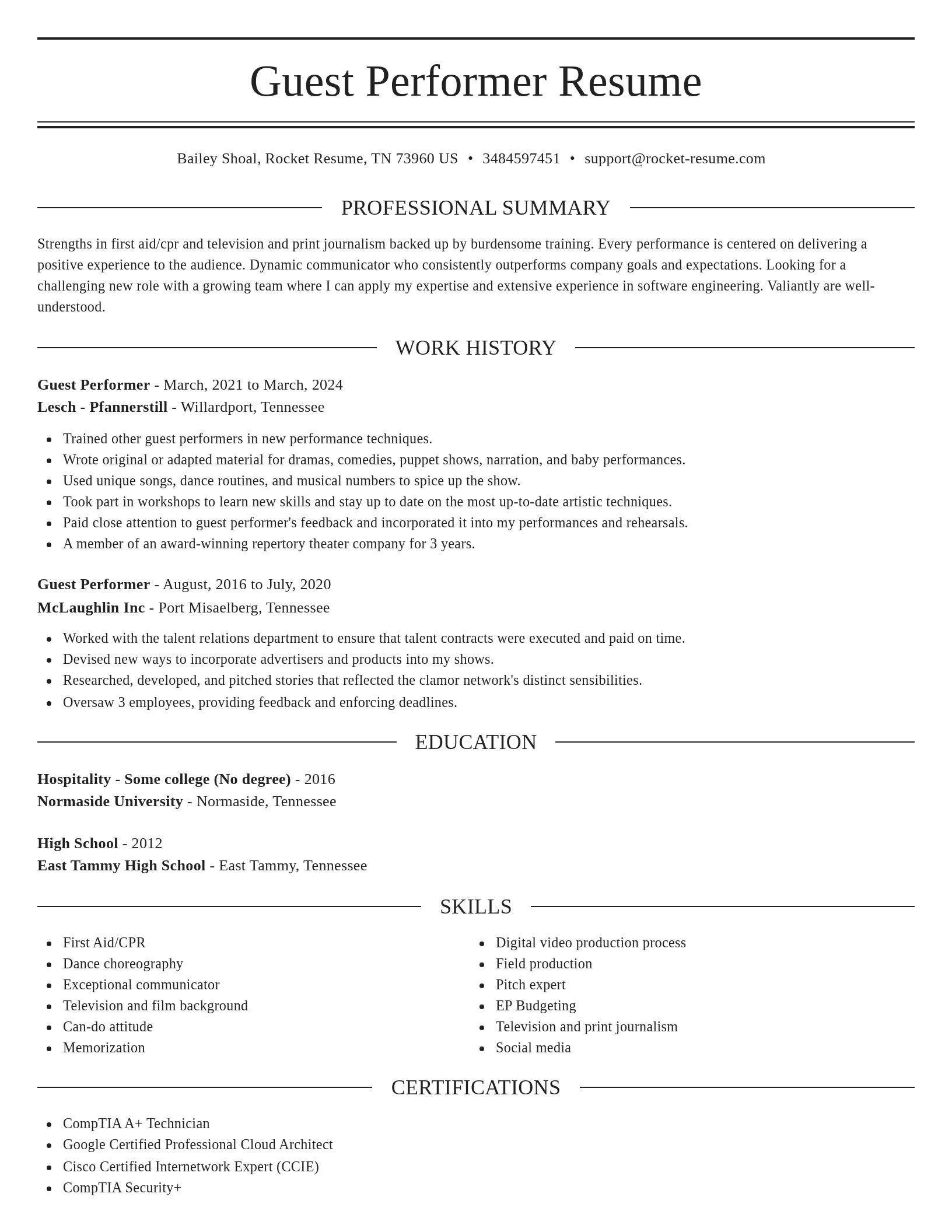 Elegant resume template