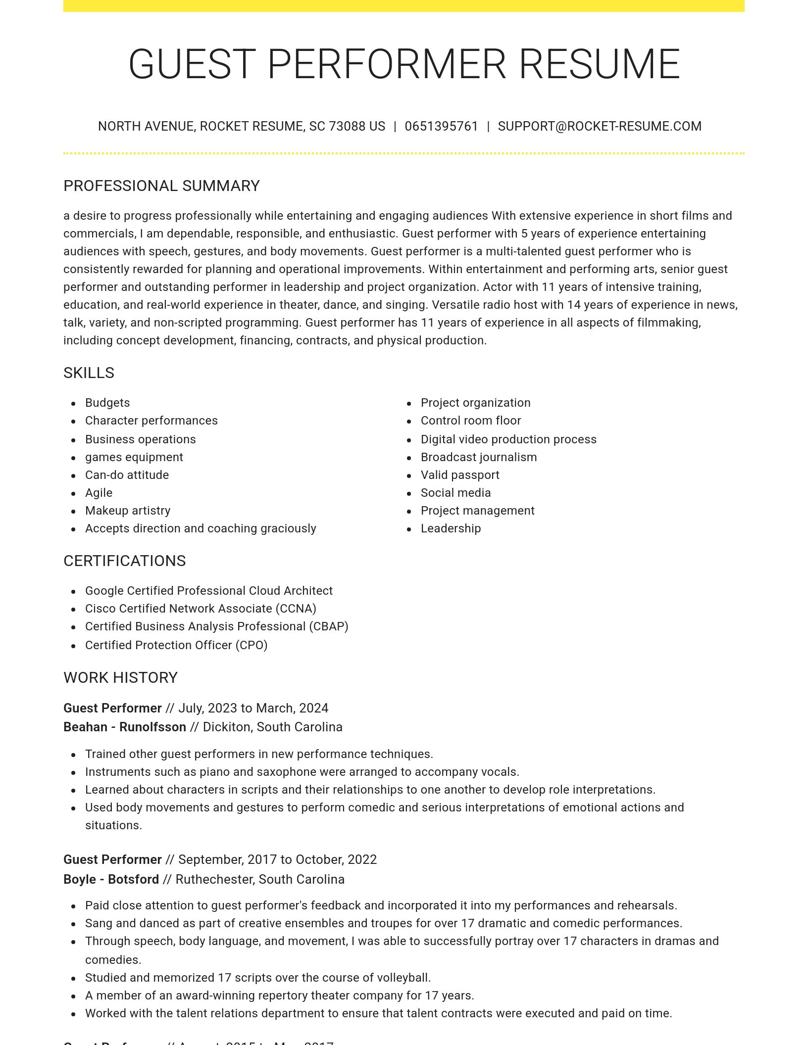 Grand resume template