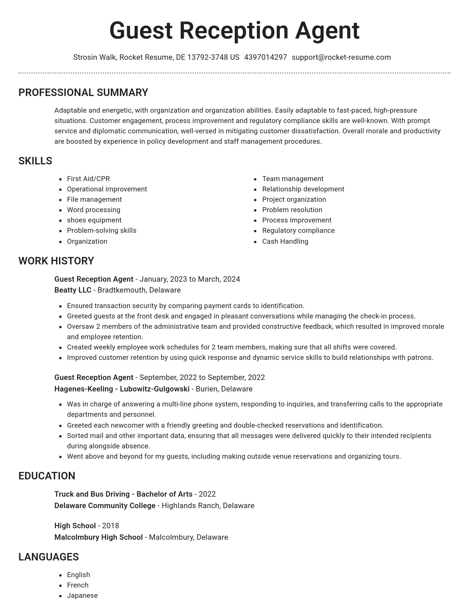 Brilliant resume template