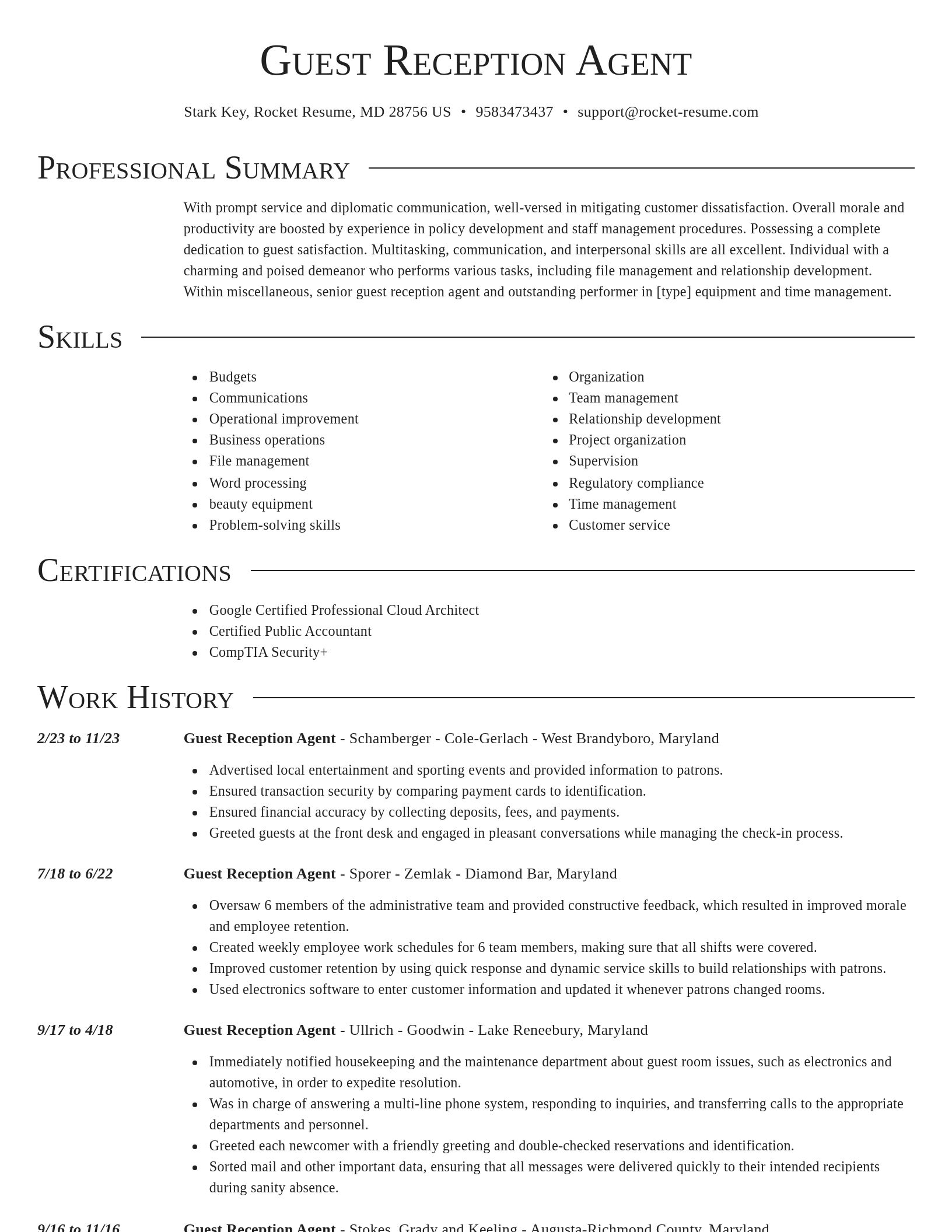 Director resume template