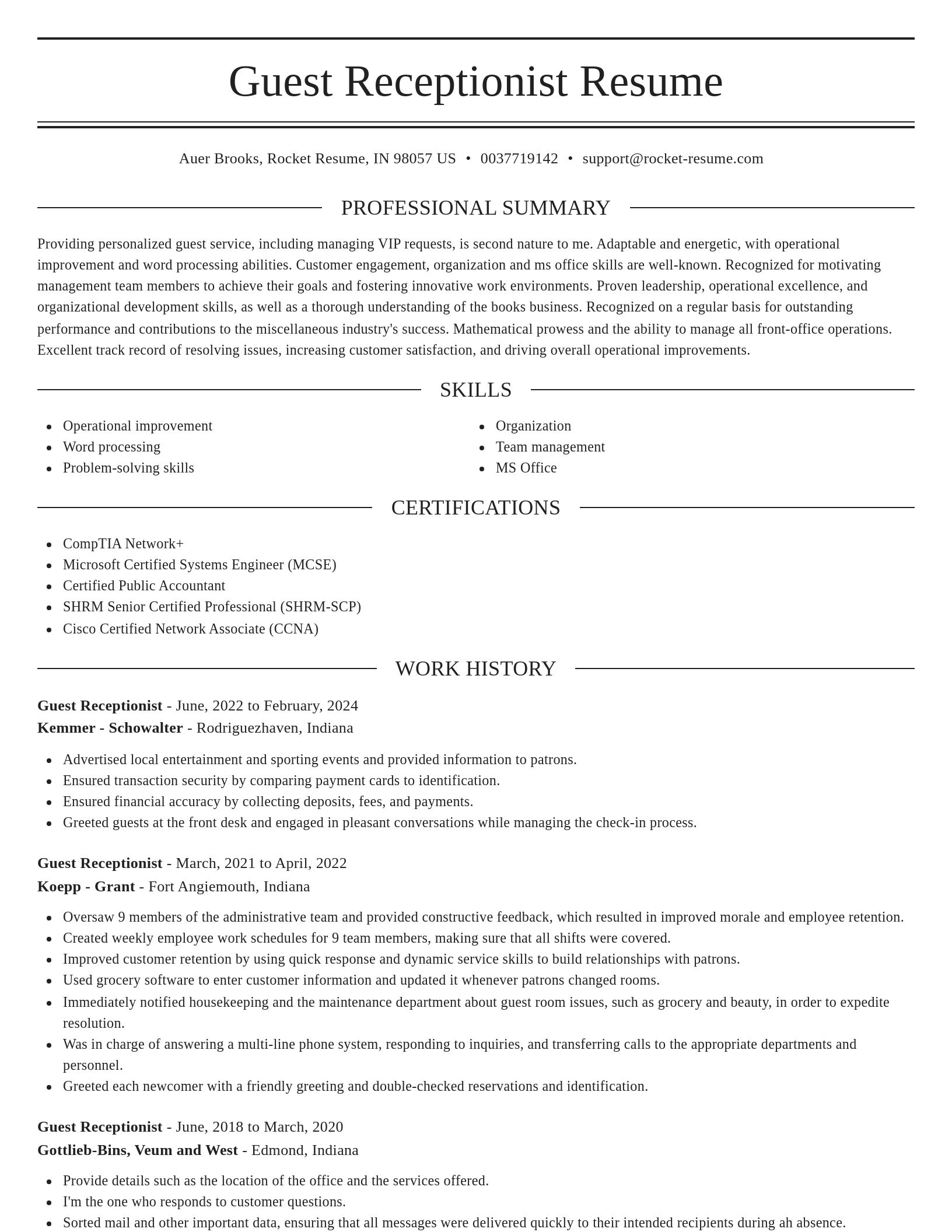 Elegant resume template