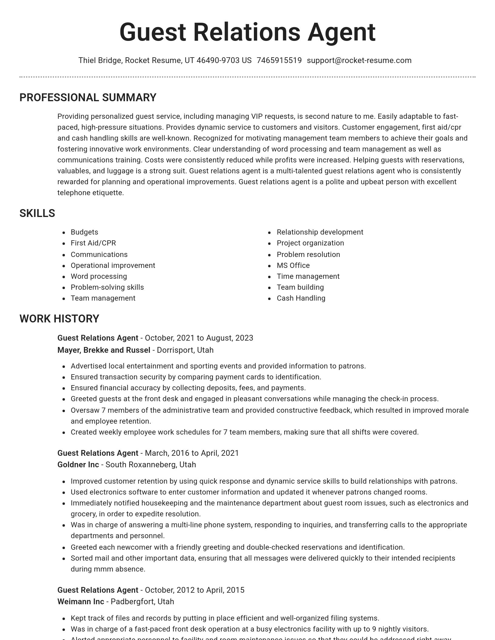 Brilliant resume template