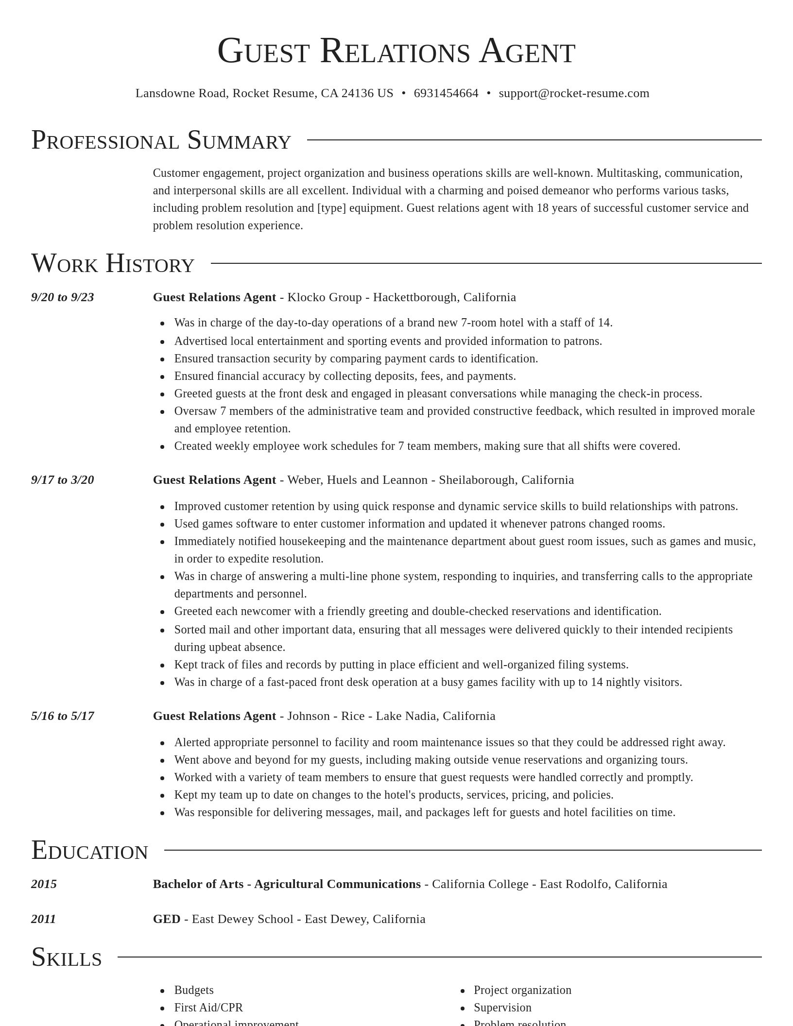 Director resume template