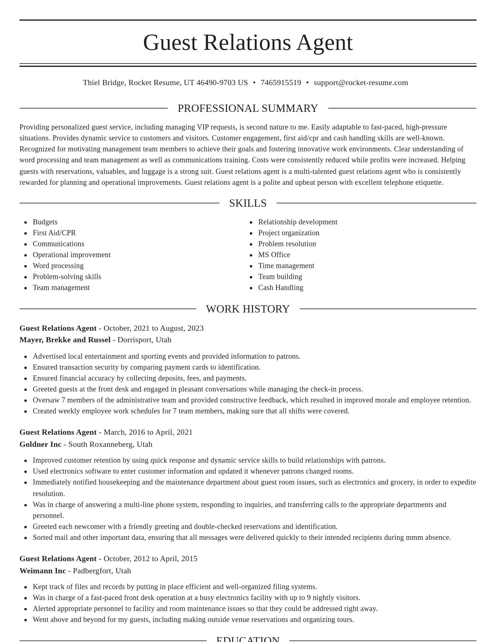 Elegant resume template