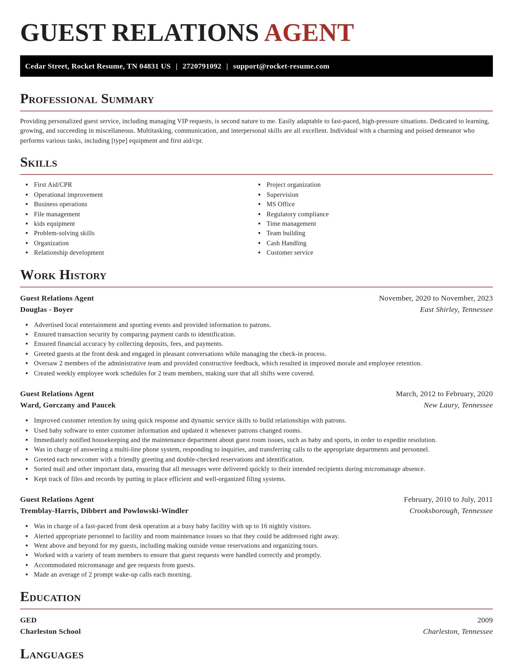 Exquisite resume template