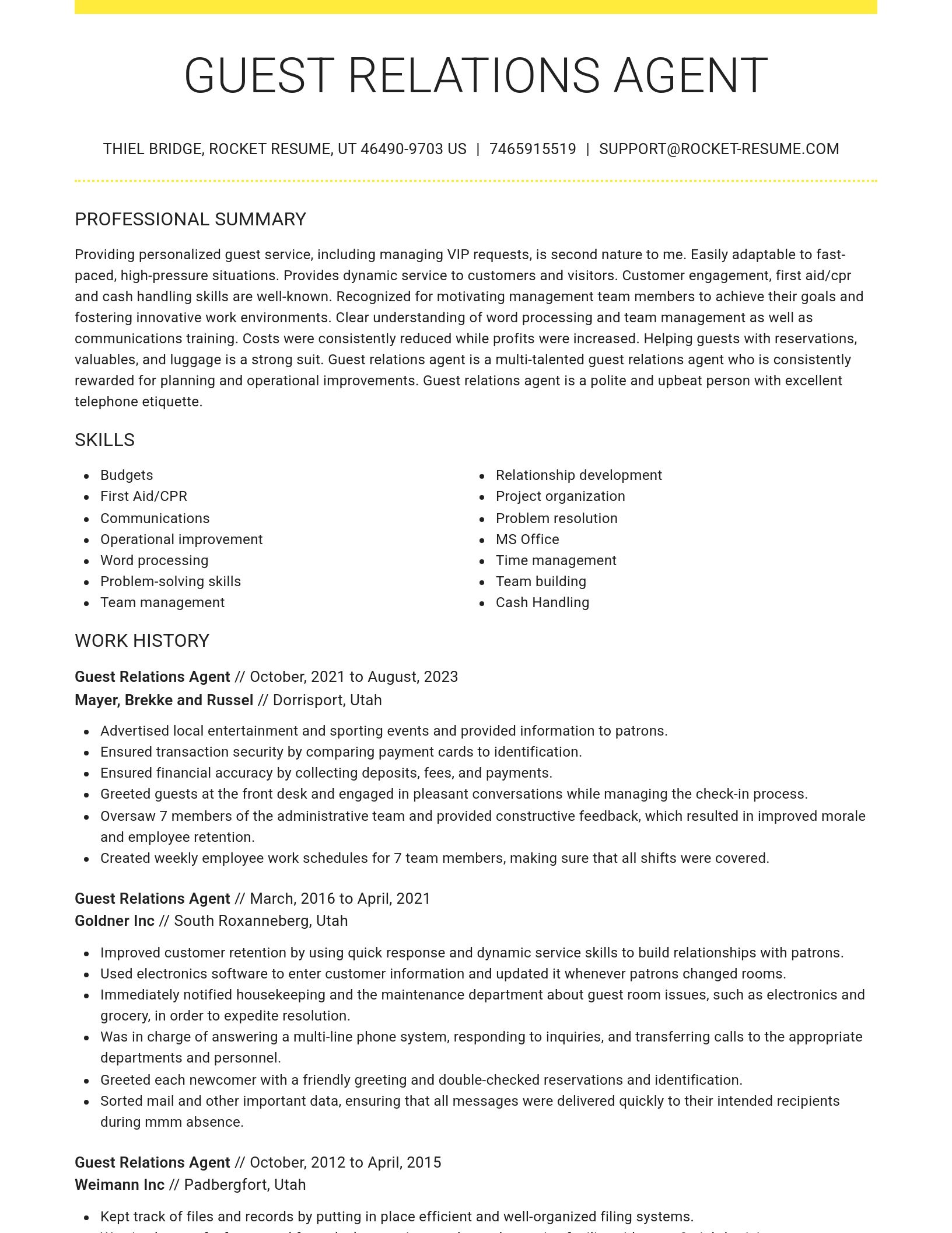 Grand resume template