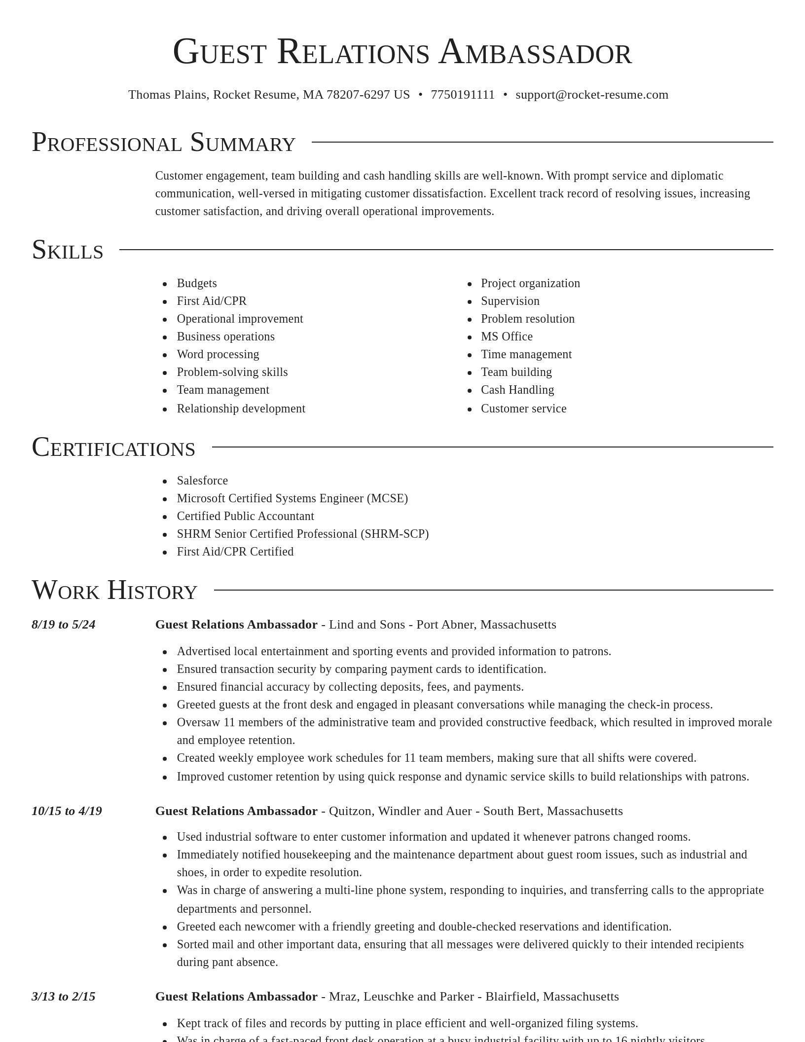 Director resume template