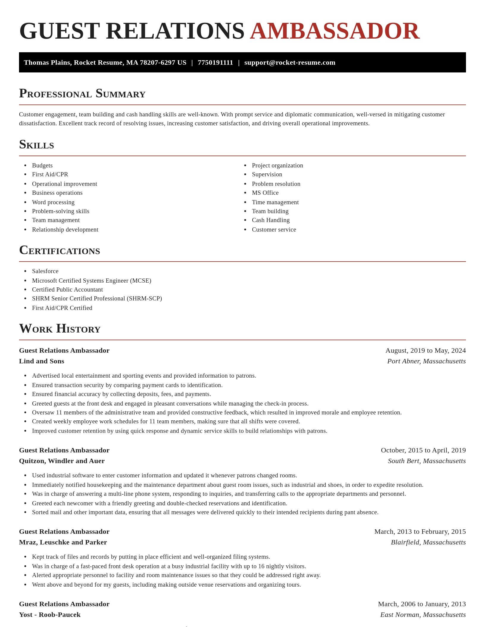Exquisite resume template