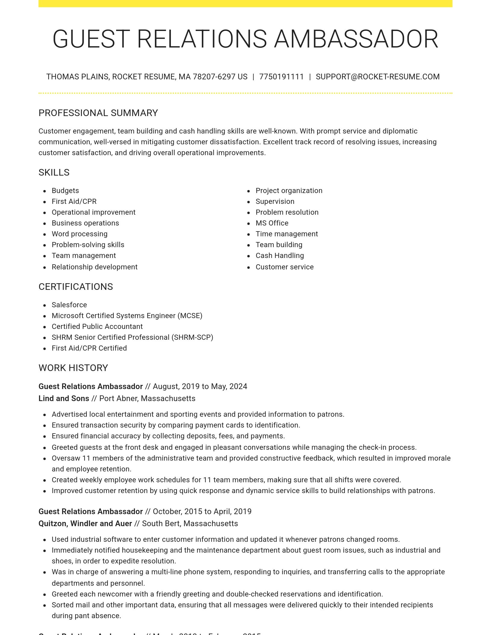 Grand resume template