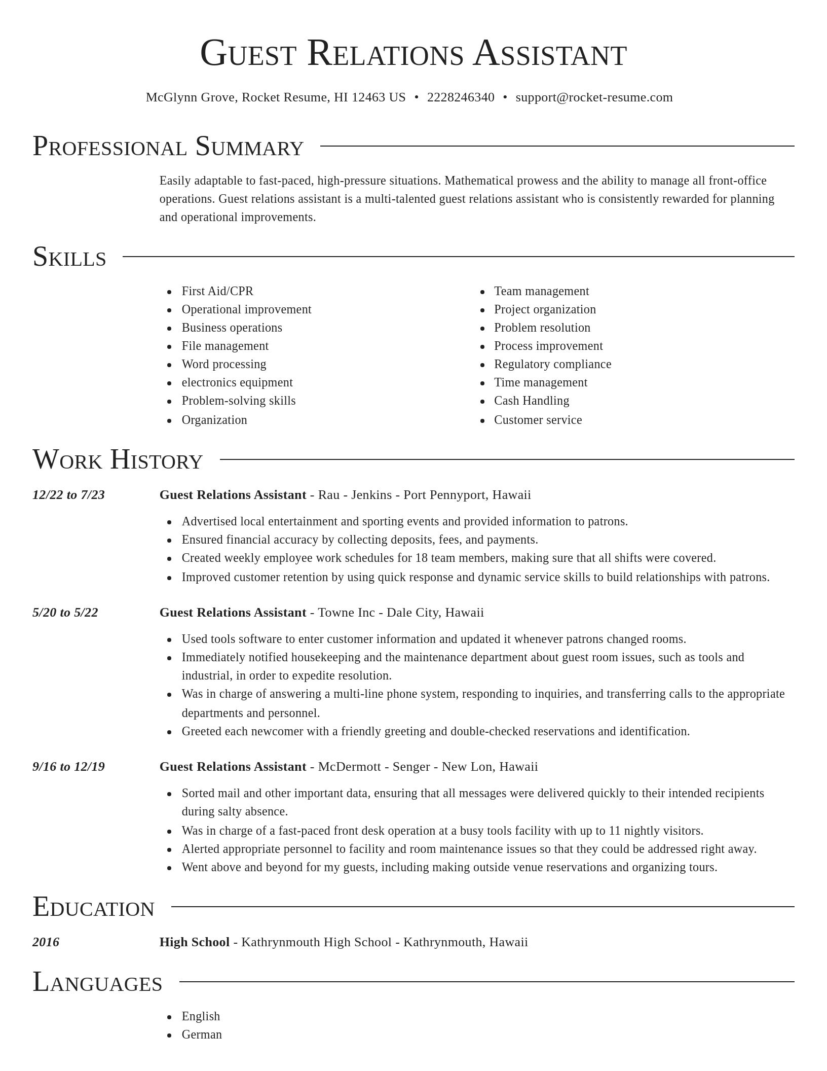 Director resume template