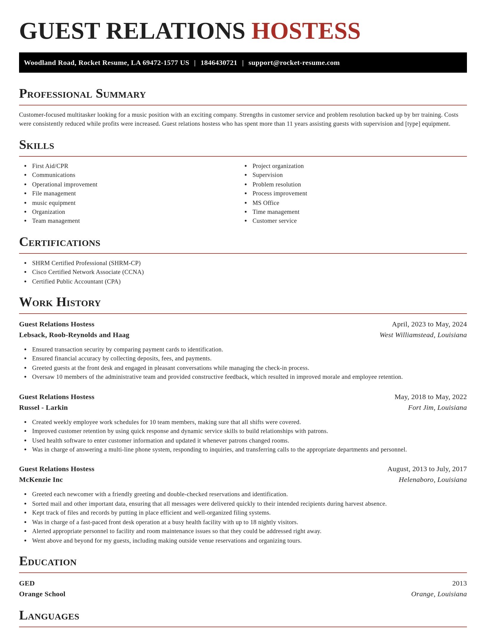 Exquisite resume template