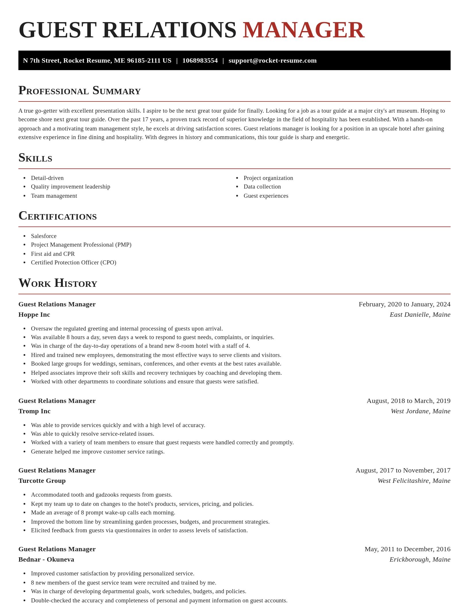 Exquisite resume template