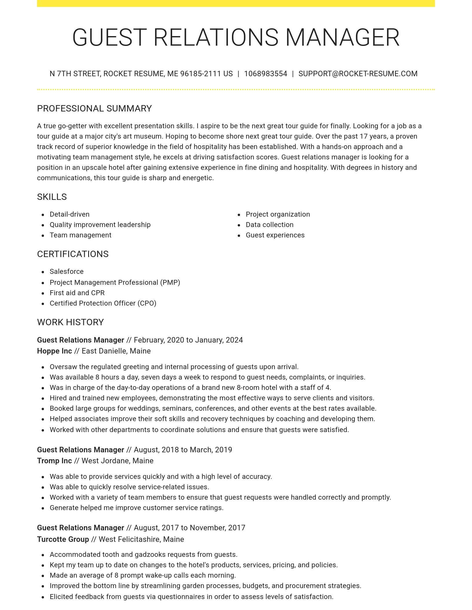 Grand resume template