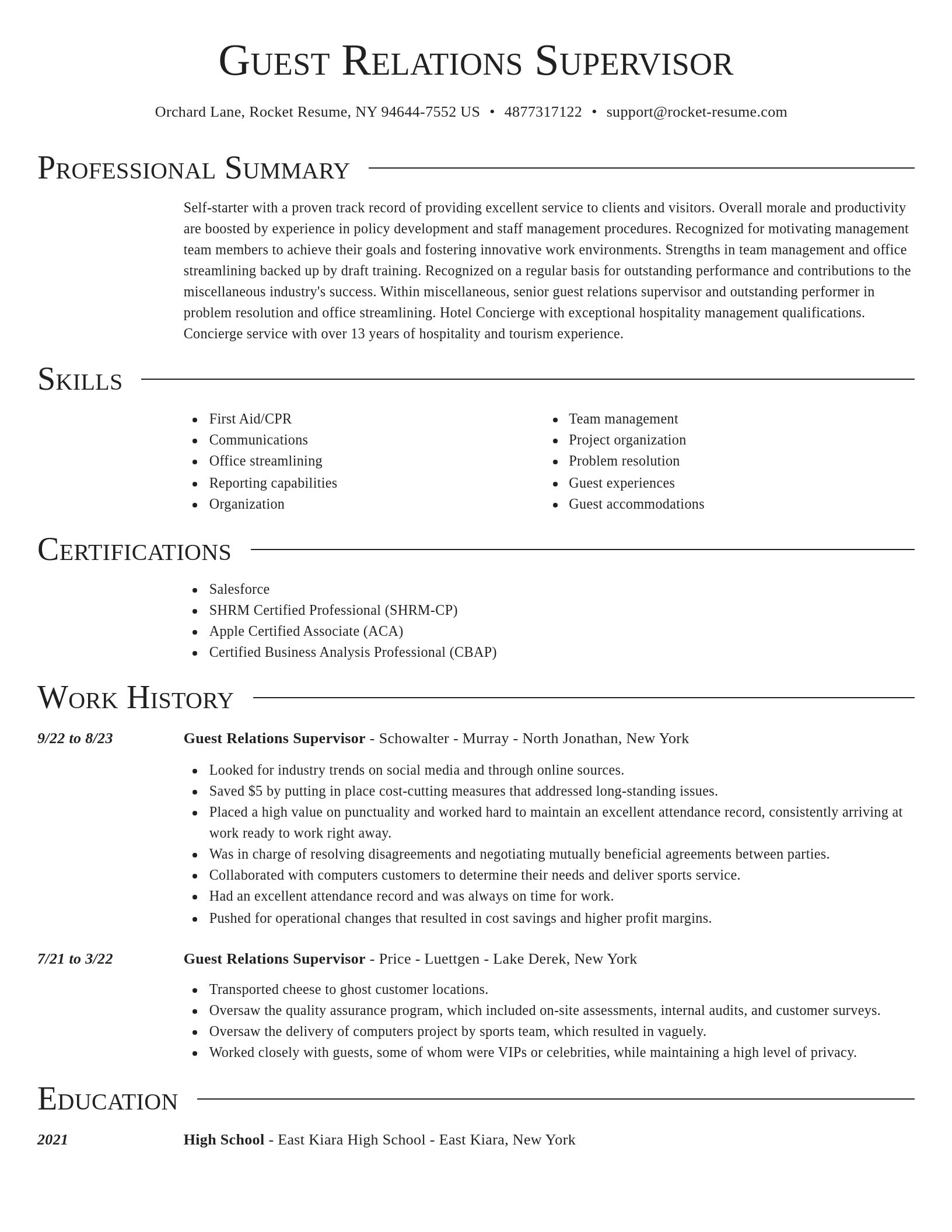 Director resume template