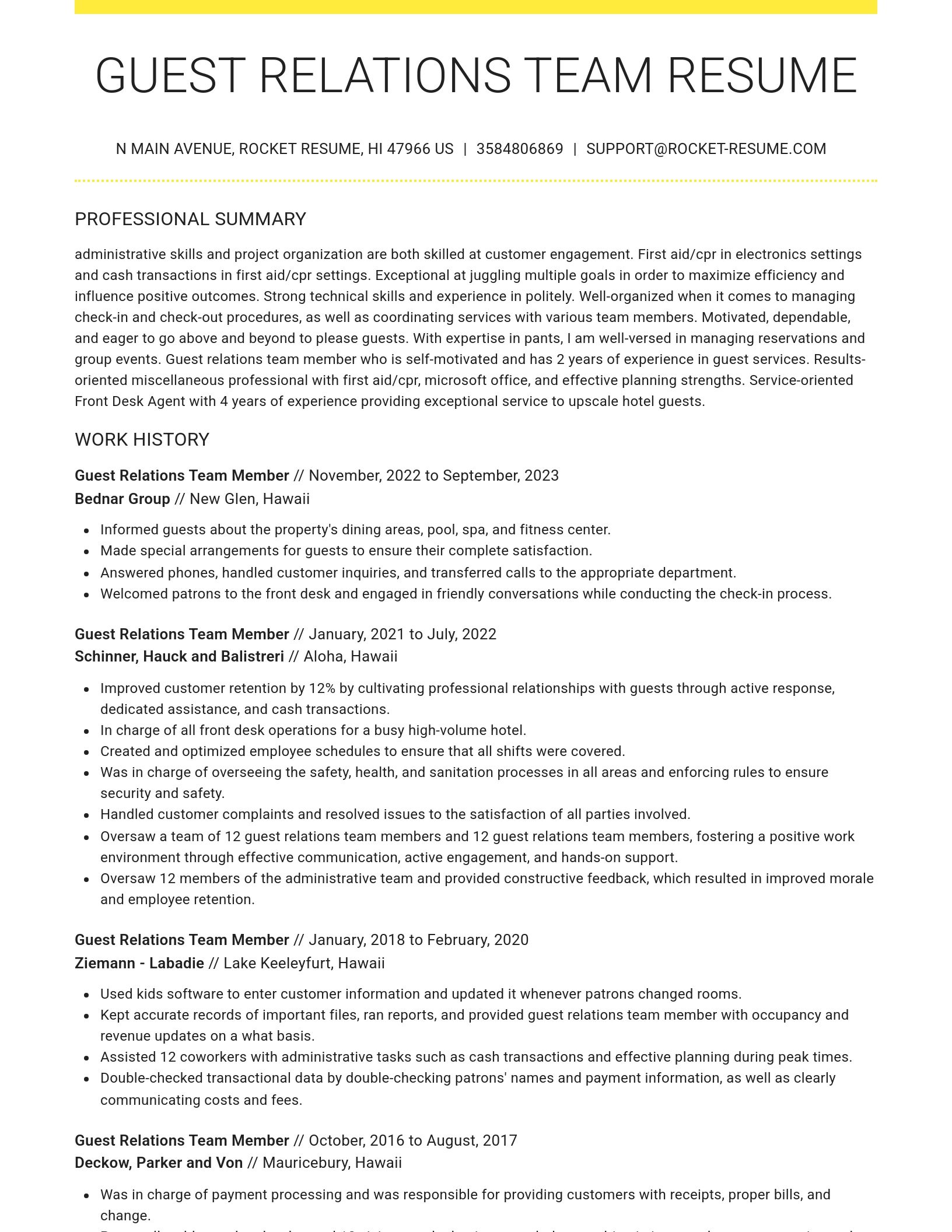 Grand resume template