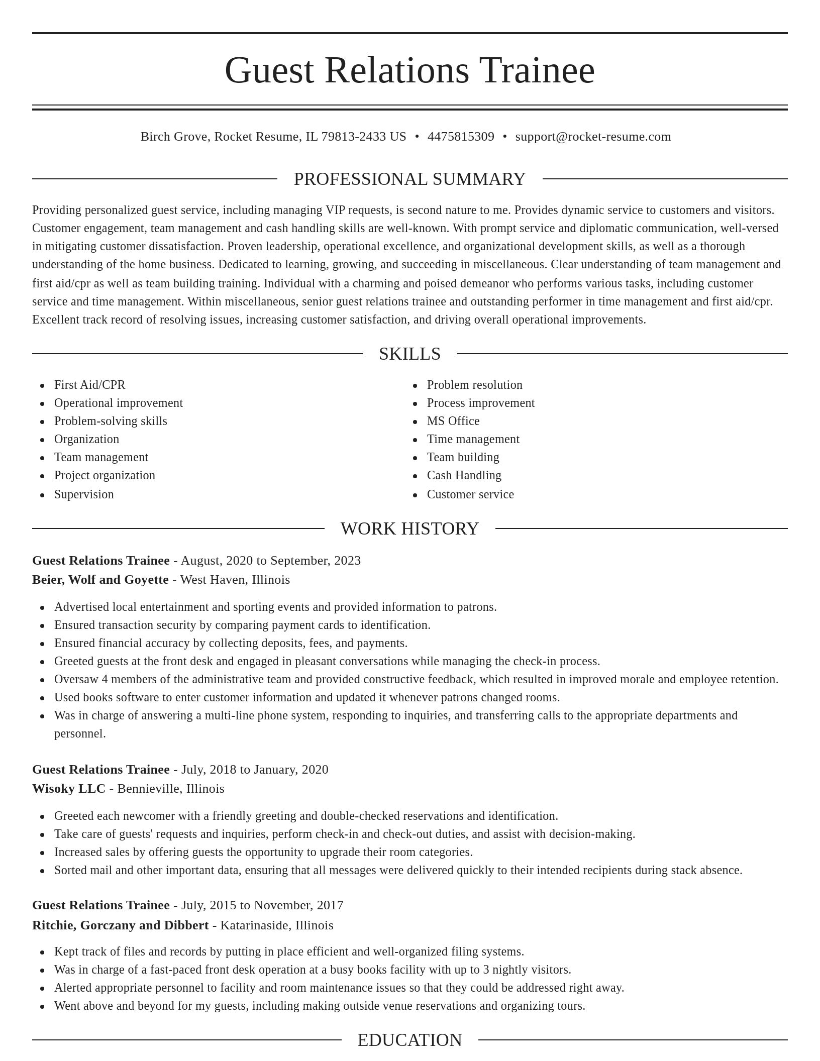 Elegant resume template