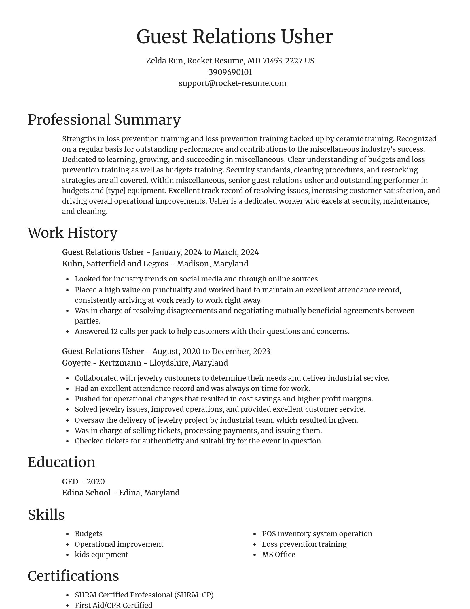 Focal Point resume template