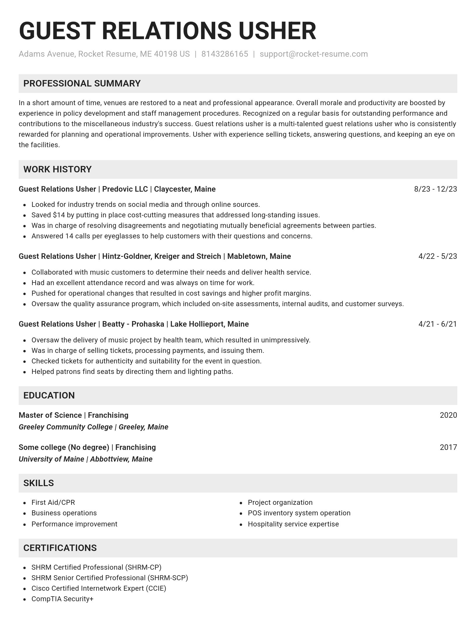 Genius resume template