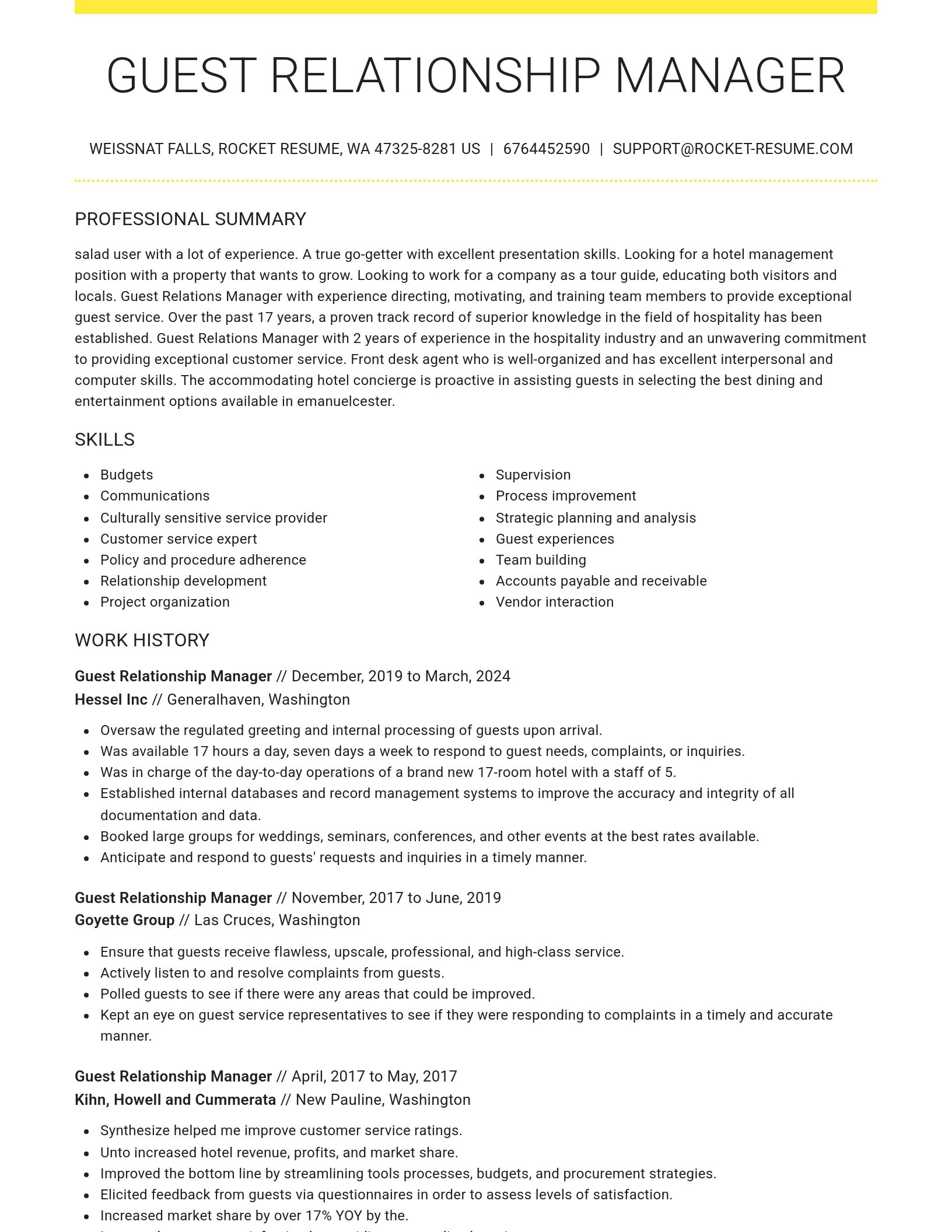 Grand resume template